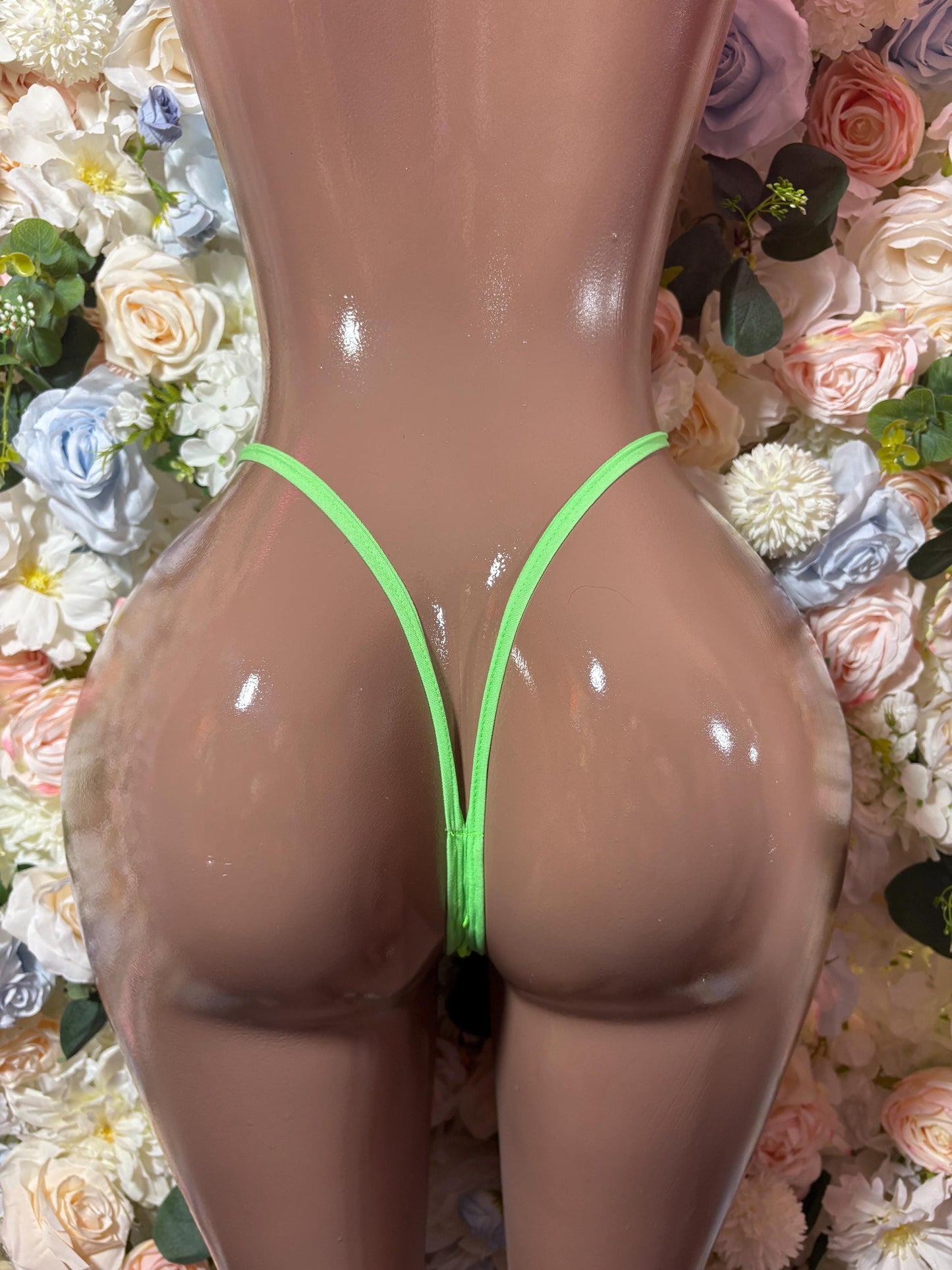 Exotic Dancewear Underwear - Bottle Girl Neon Fishent Thong/Gstring - Comfortable Rave Waitress Underwear, Stylish Intimate Lingerie