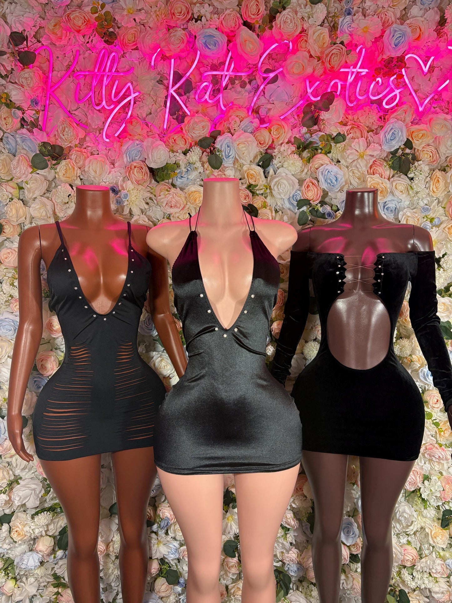 Black Evening Dress Exotic Dancewear Dress, Rave Clubwear, Sexy Festival Outfit, Stripper Stagewear, Bottle Girl Nightclub Dress