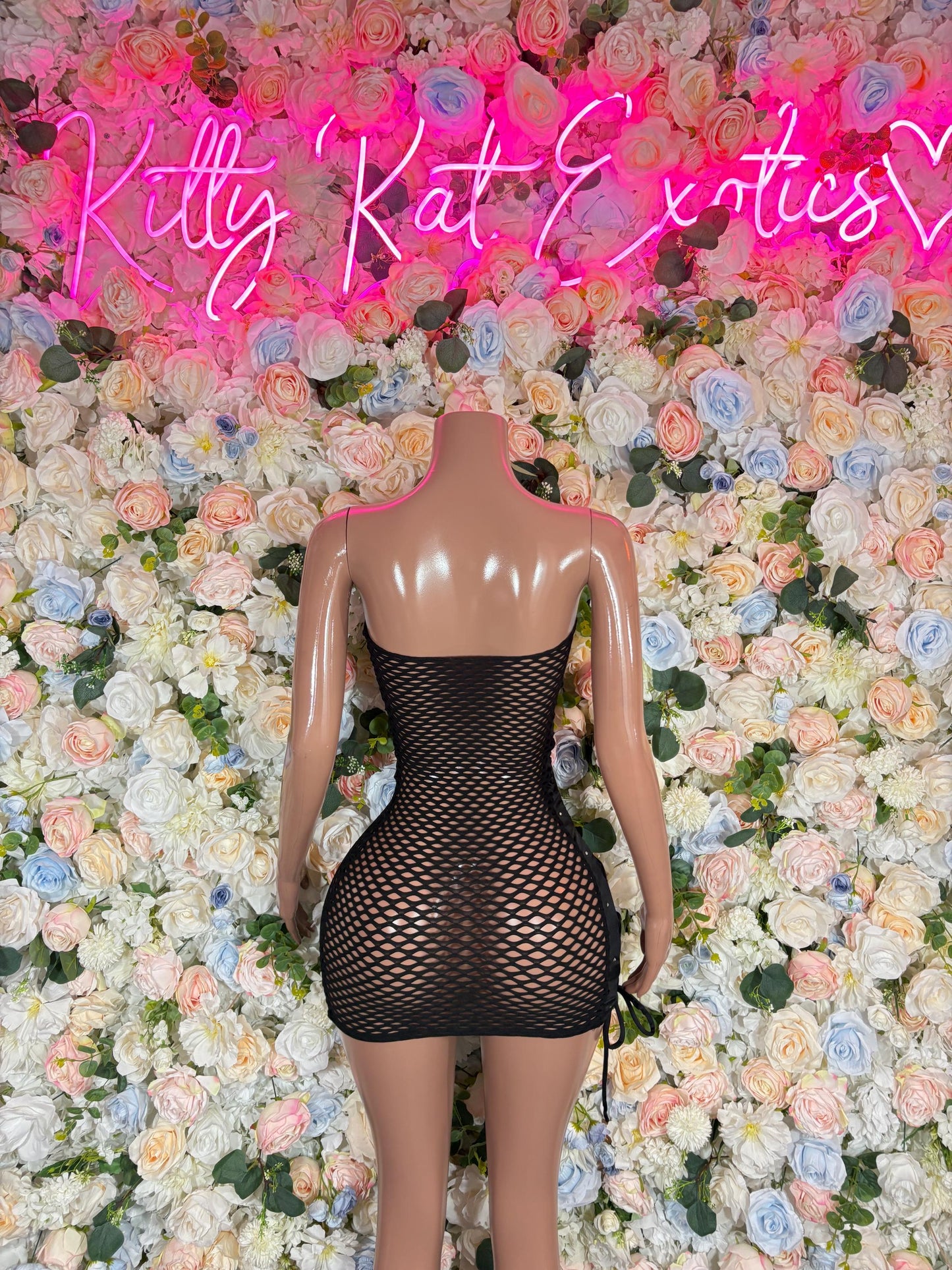 Fishnet Bodysuit Black for Raves & Festivals Exotic Dancewear, Clubwear, EDC Outfit, Stripper Costume, See Through Mesh One Piece