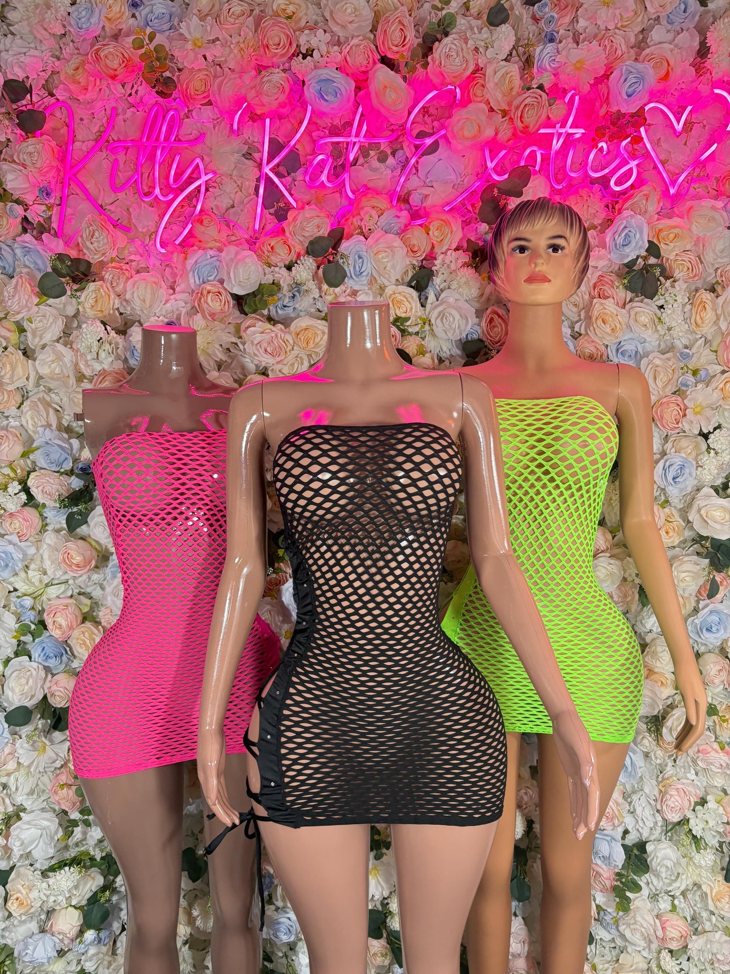 Fishnet Bodysuit Green for Raves & Festivals Exotic Dancewear, Clubwear, EDC Outfit, Stripper Costume, See Through Mesh One Piece