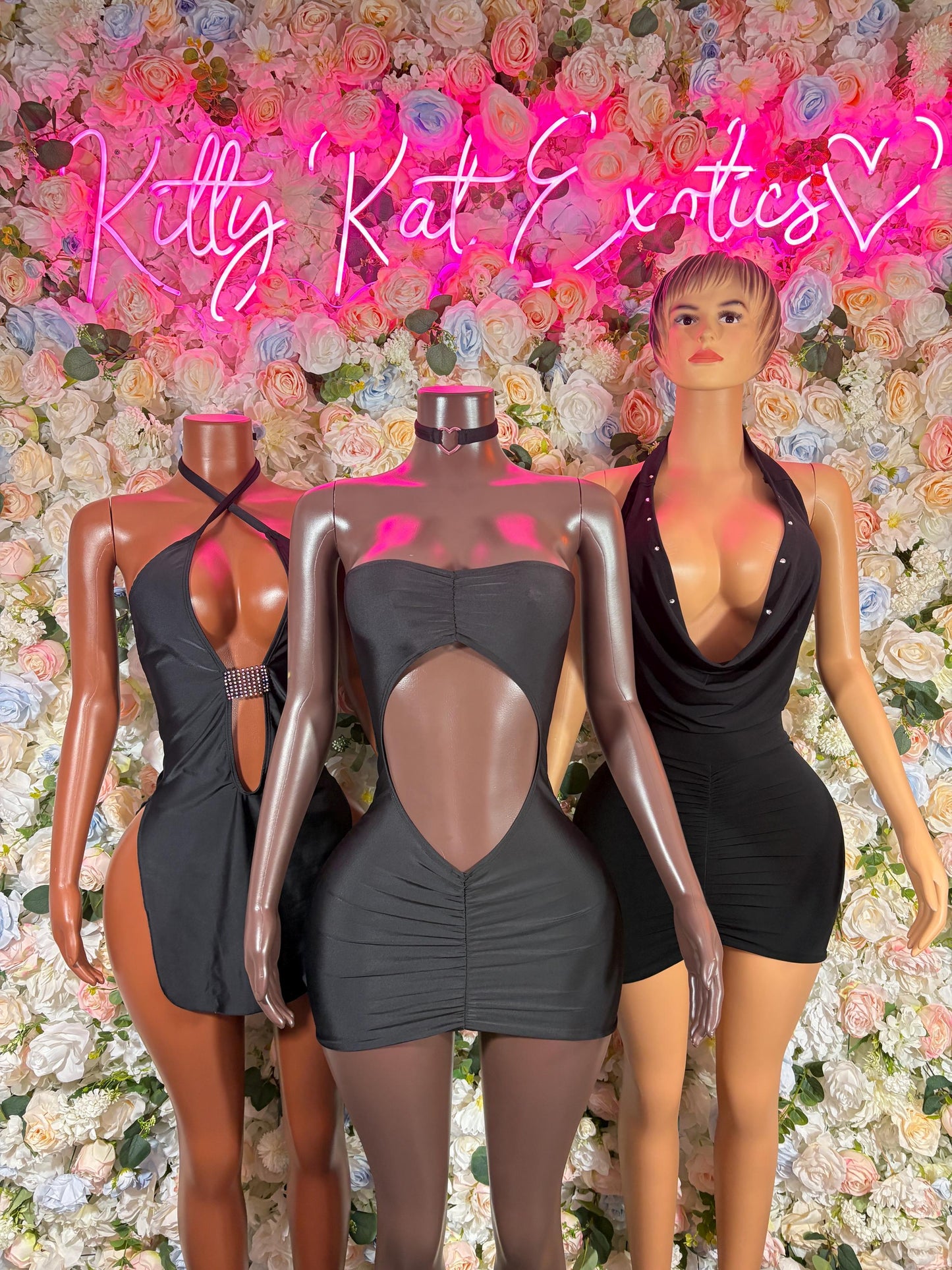 Black Dress Exotic Dancewear Dress, Rave Clubwear, Sexy Festival Outfit, Stripper Stagewear, Bottle Girl Nightclub Dress