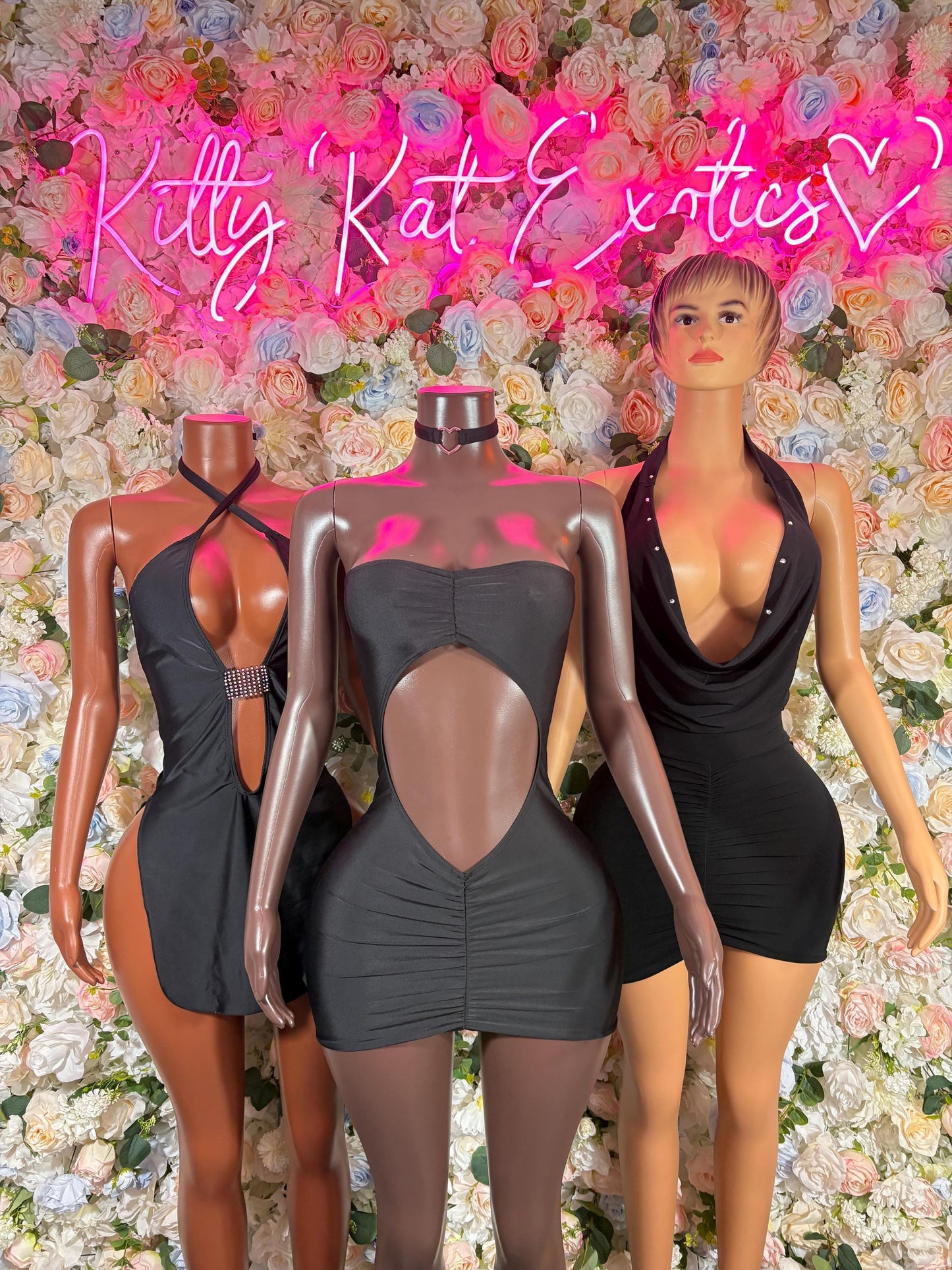 Black Dress Exotic Dancewear Dress, Rave Clubwear, Sexy Festival Outfit, Stripper Stagewear, Bottle Girl Nightclub Dress