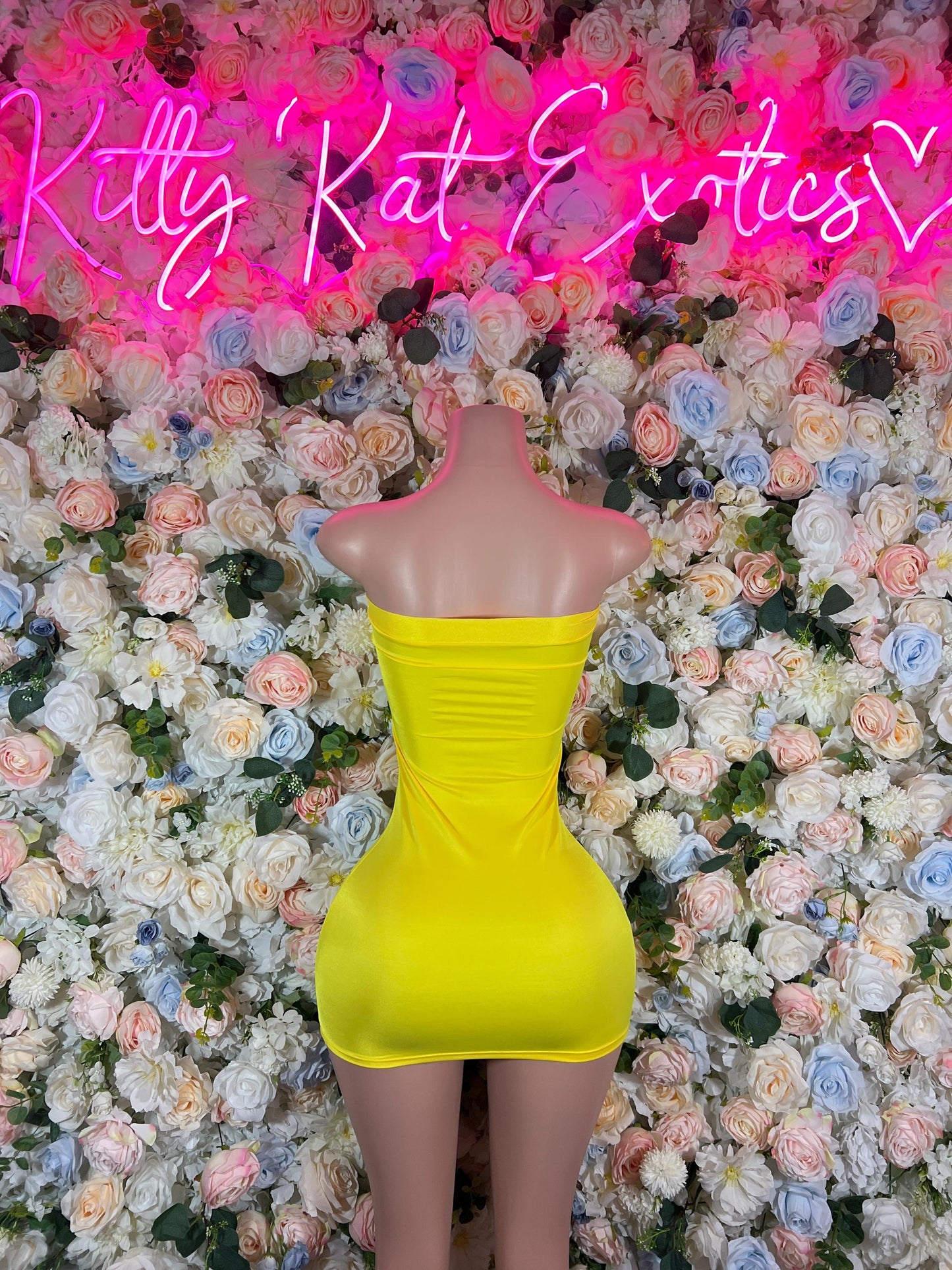 Yellow Rhinestone Mesh Dress Sexy Festival Outfit, Ravewear, Club Dress, Exotic Dancewear, EDM Party Look, Summer Womens Clothing
