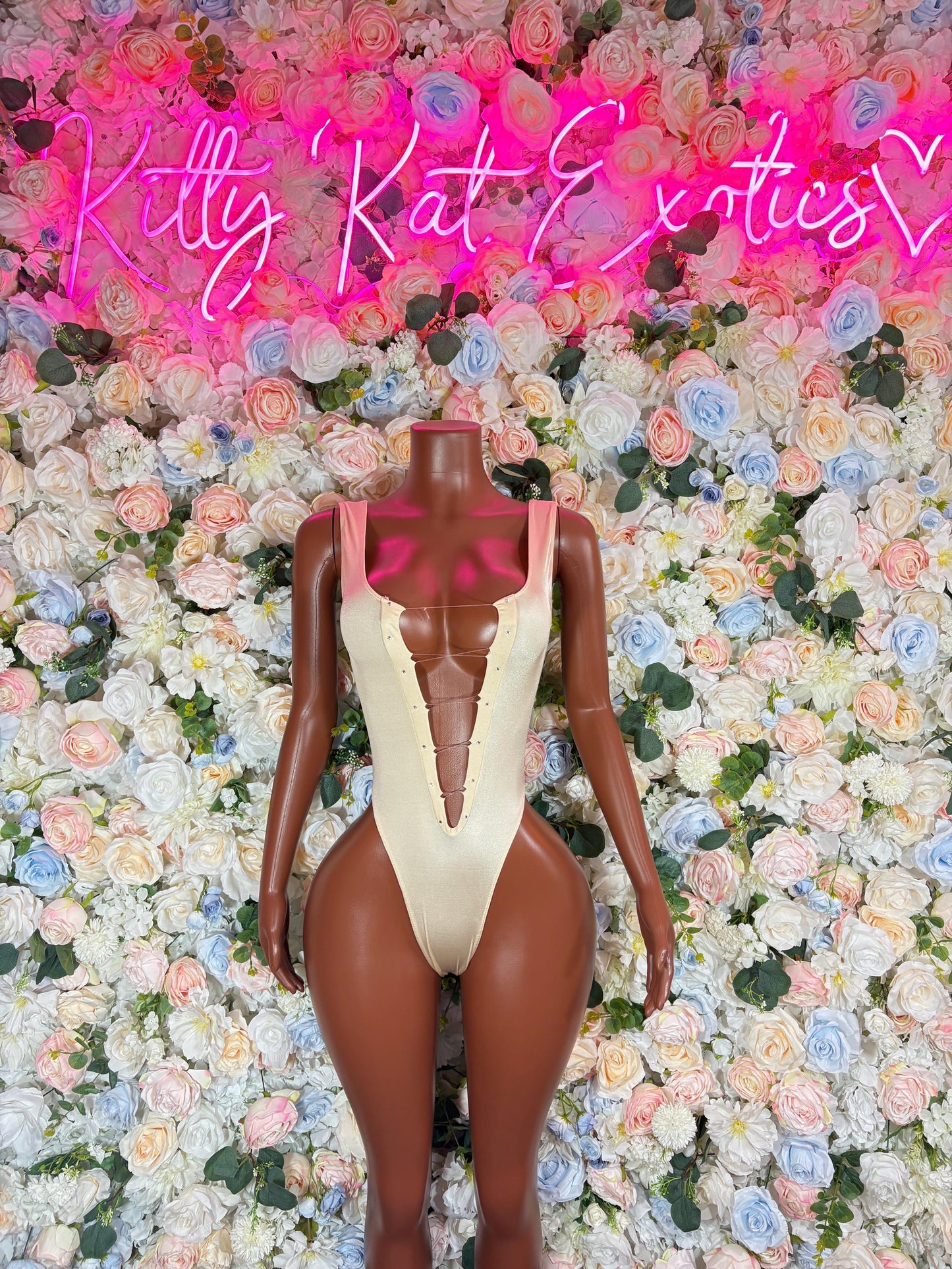 Bartender Bodysuit One Piece Nude Ravewear Festival wear Bartender Outfit