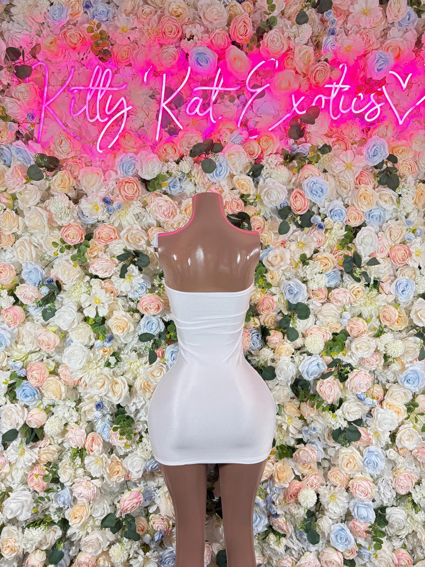 Summer White Dress Sexy Party Gown | Clubwear, Night Out, Bold Shiny Statement Womens Outfit
