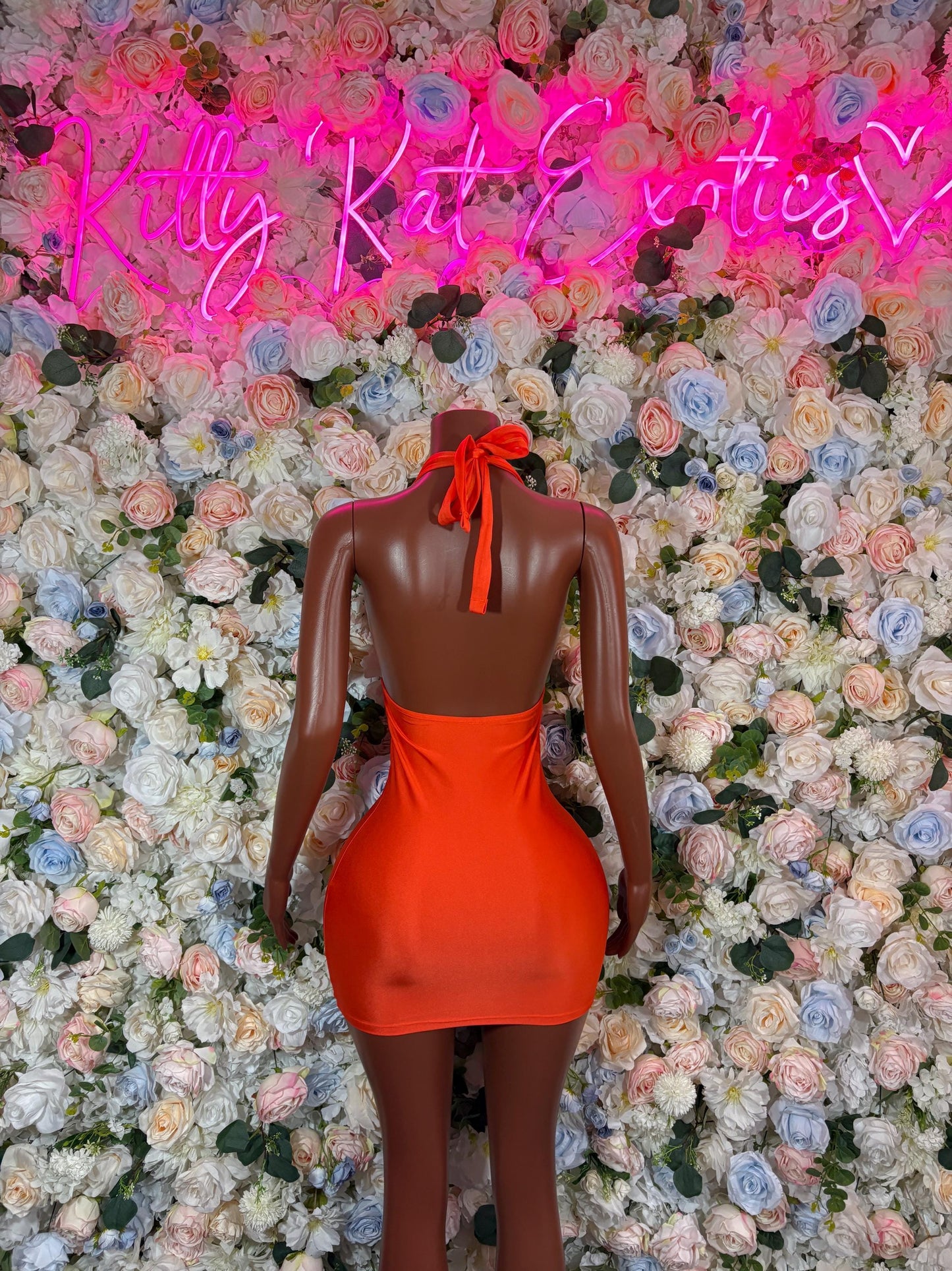 Dance Dress Orange Exotic Dancewear Festival - Sexy Latin Dance Costume, Clubwear Gown, Party Dress