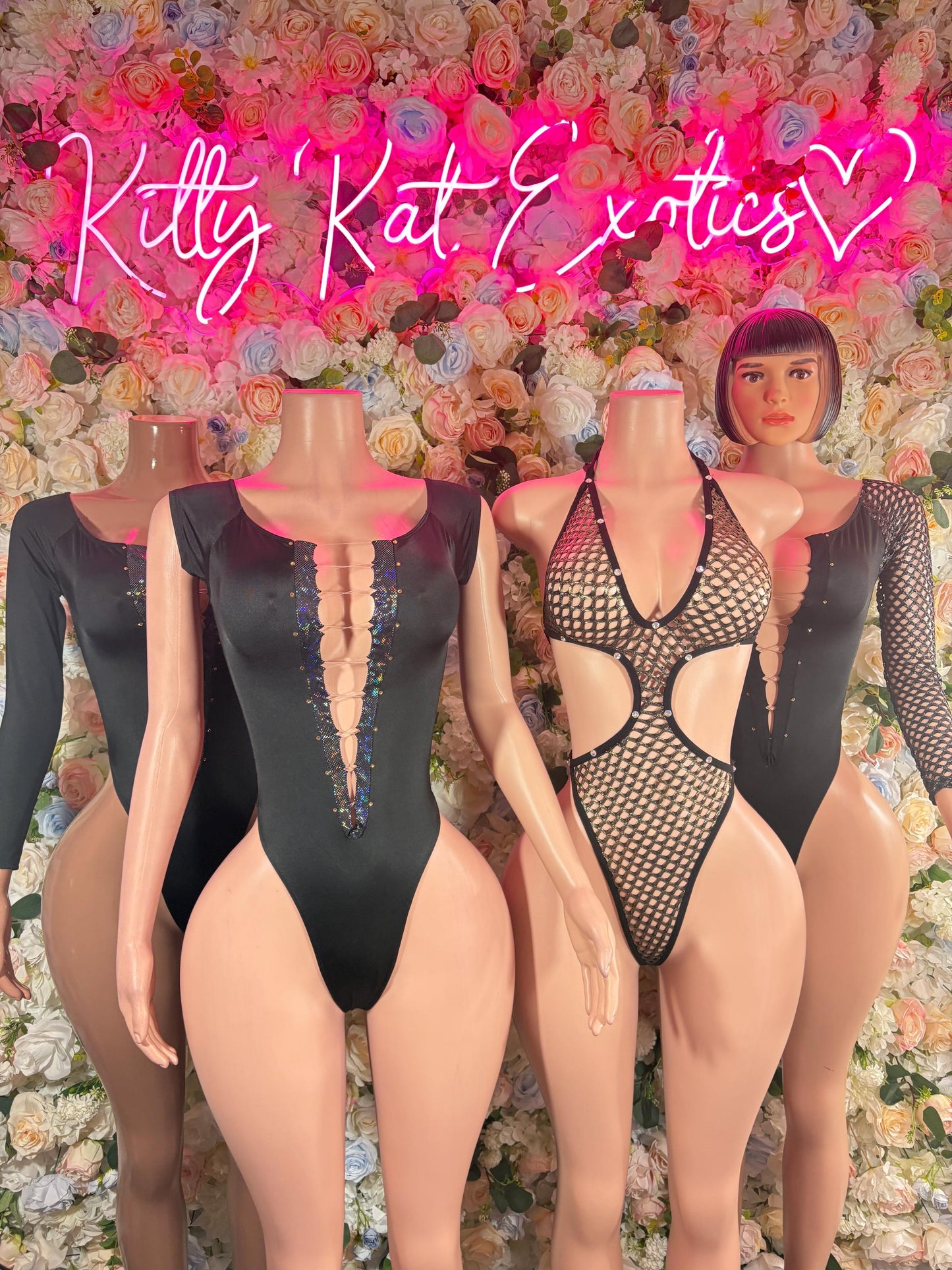 Fishnet Bodysuit - Bottle Girl Black Bodysuit - Comfortable Rave Waitress Underwear, Stylish Intimate Lingerie