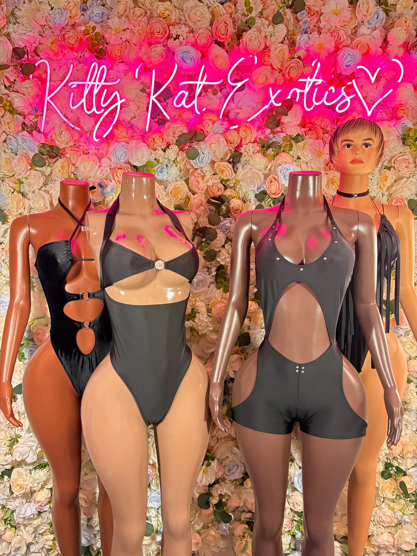 Exotic Dancewear - Bottle Girl Black Bodysuit Festival Clothing Club Outfit, Stylish Intimate Lingerie