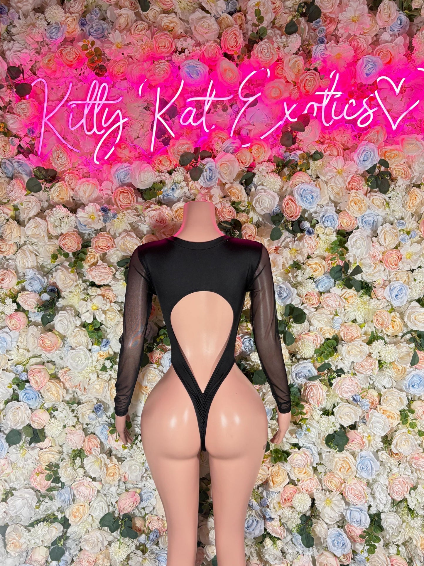 Bottlegirl Outfits One-Piece Bodysuit Pink Lightening - Custom Design | Exotic Dancewear for Performers, Raves, & Nights Out