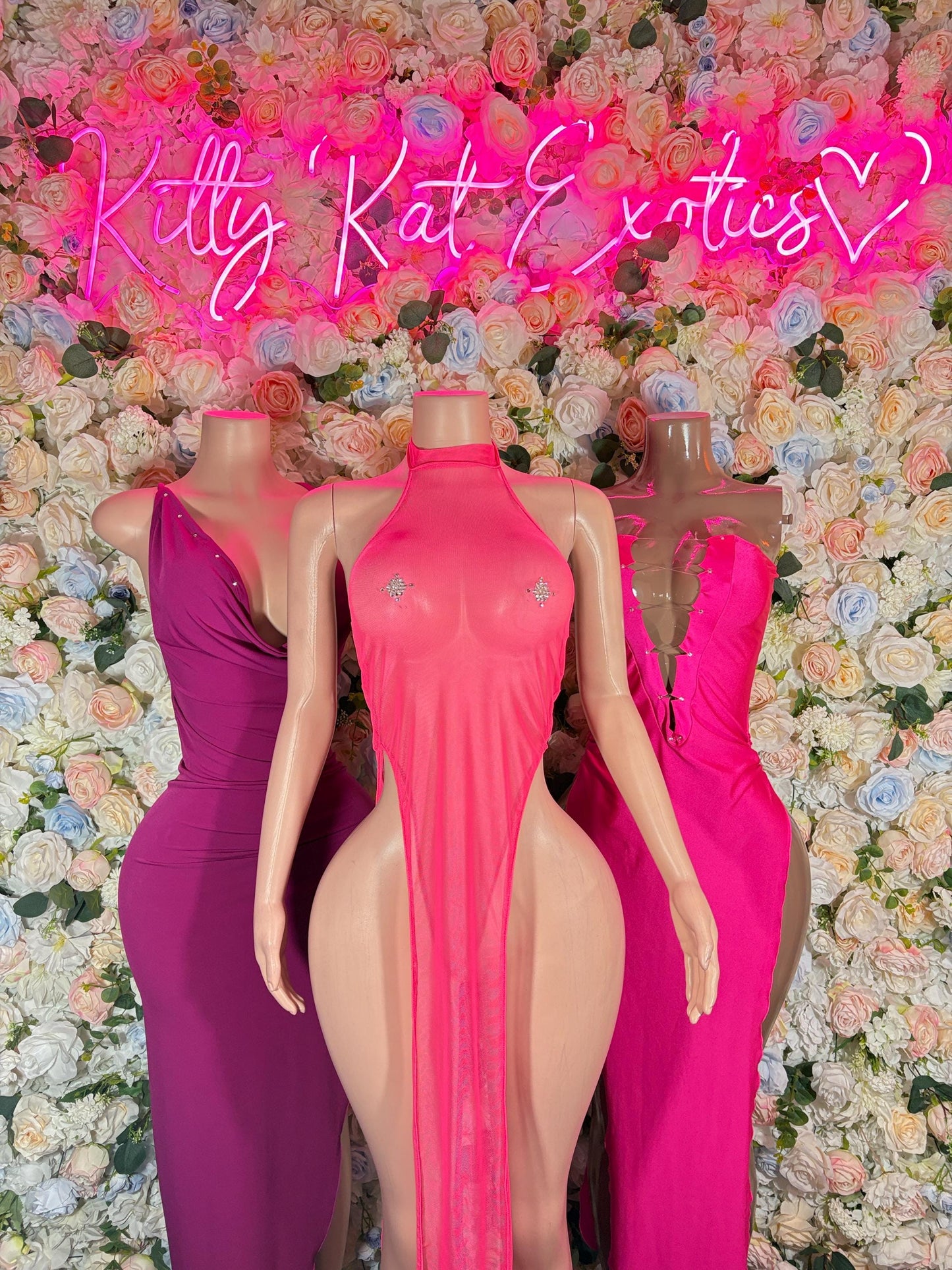 Evening Gown Pink Lingerie Costume Red Gown Romantic Dancewear Outfit Exotic Dancer