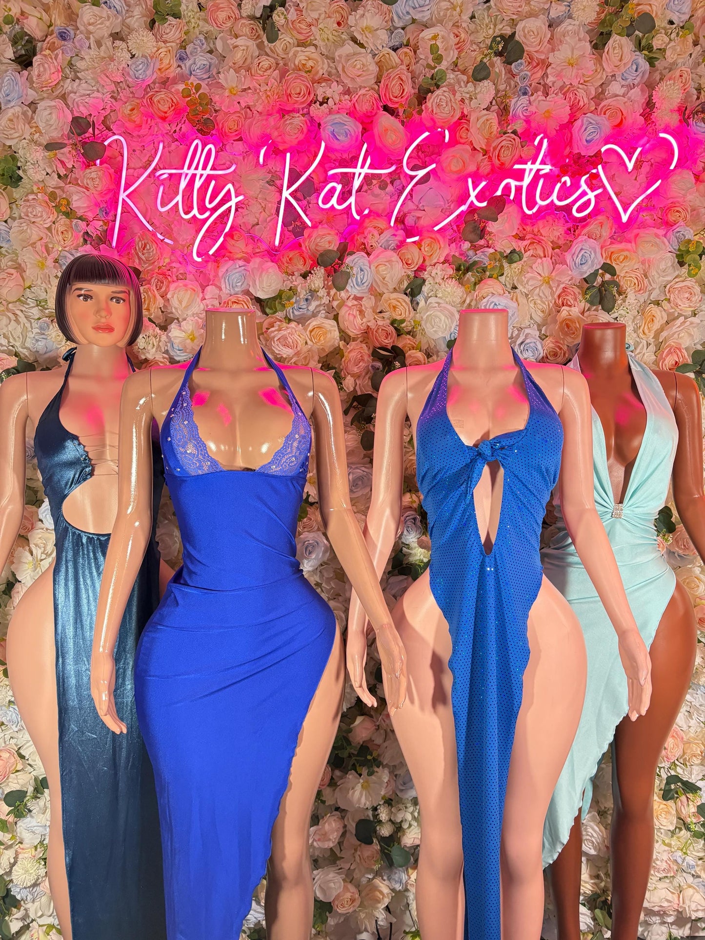 Gown Dress Royal Blue Lingerie Costume Red Gown Romantic Dancewear Outfit Exotic Dancer