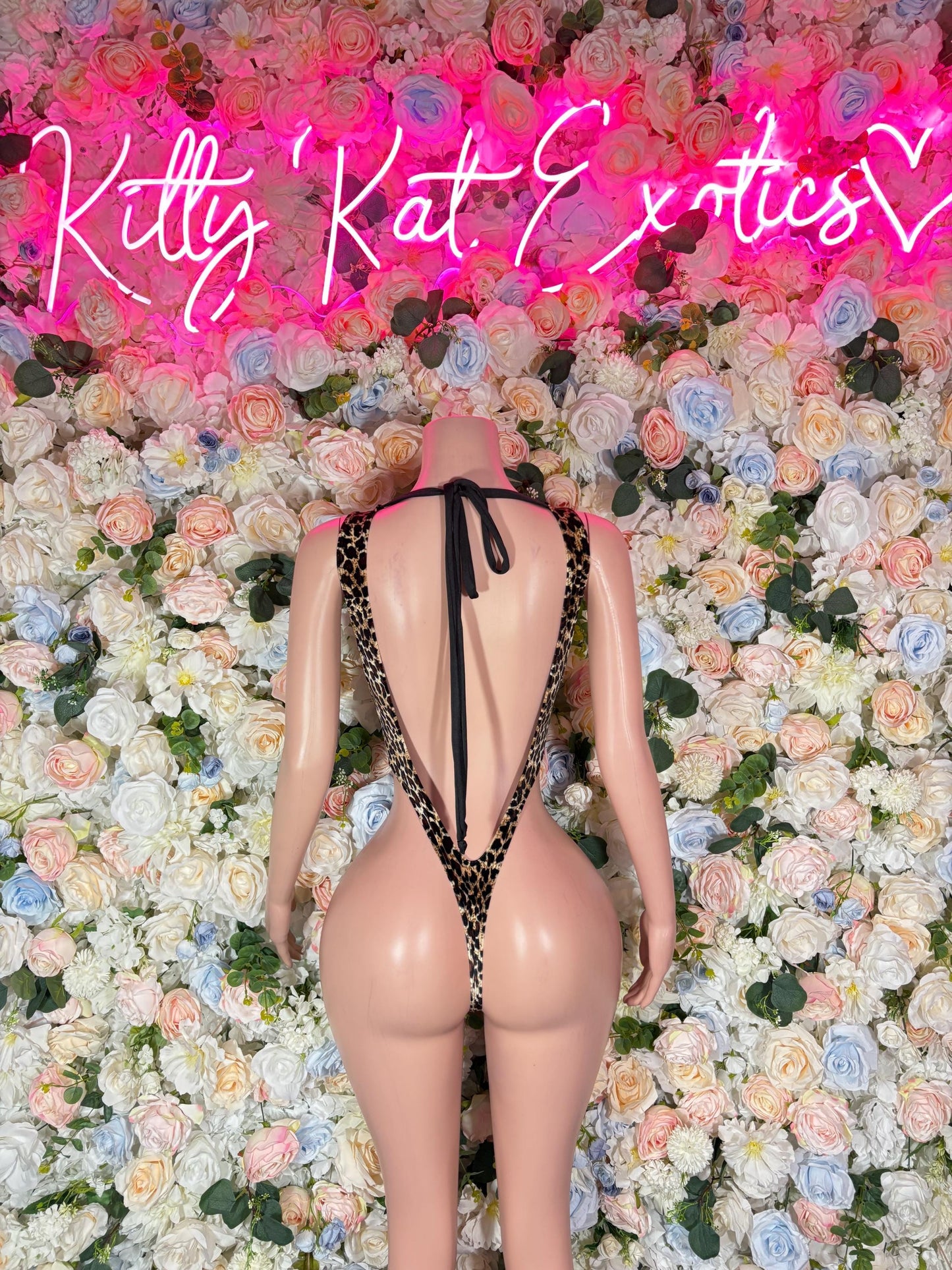 Exotic Dancewear One Piece Leopard Bodysuit - Ravewear - Sexy Festival Outfit, Clubwear, Performance Costume