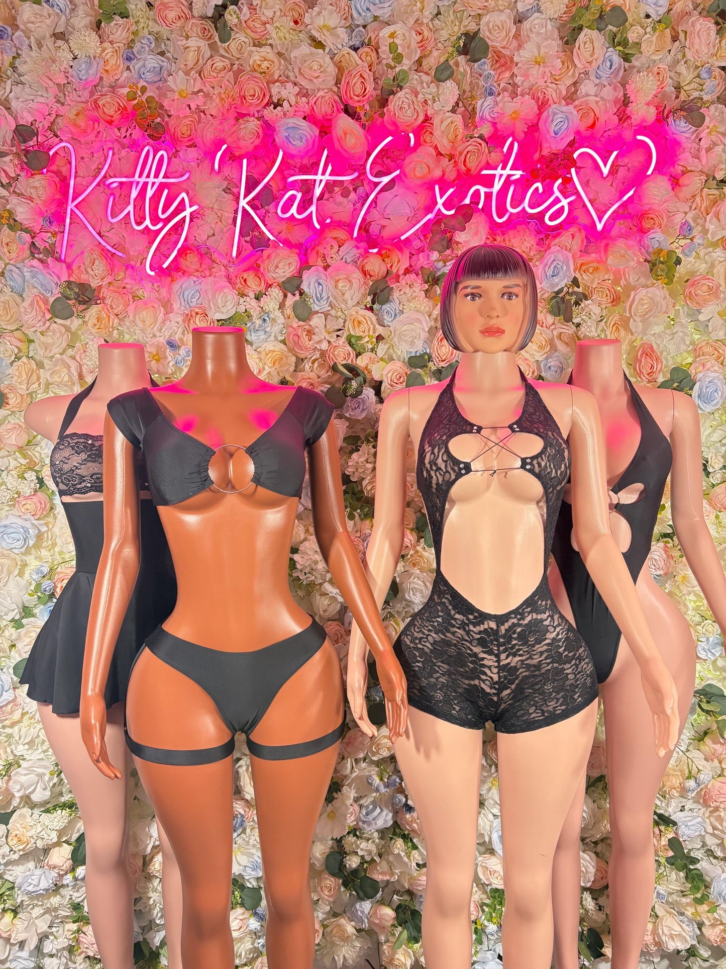 Bartender Exotic Dancewear One-Piece Black Lace Stunning Outfit for Parties, Night Out, or Special Occasions Fashion Bottlegirl