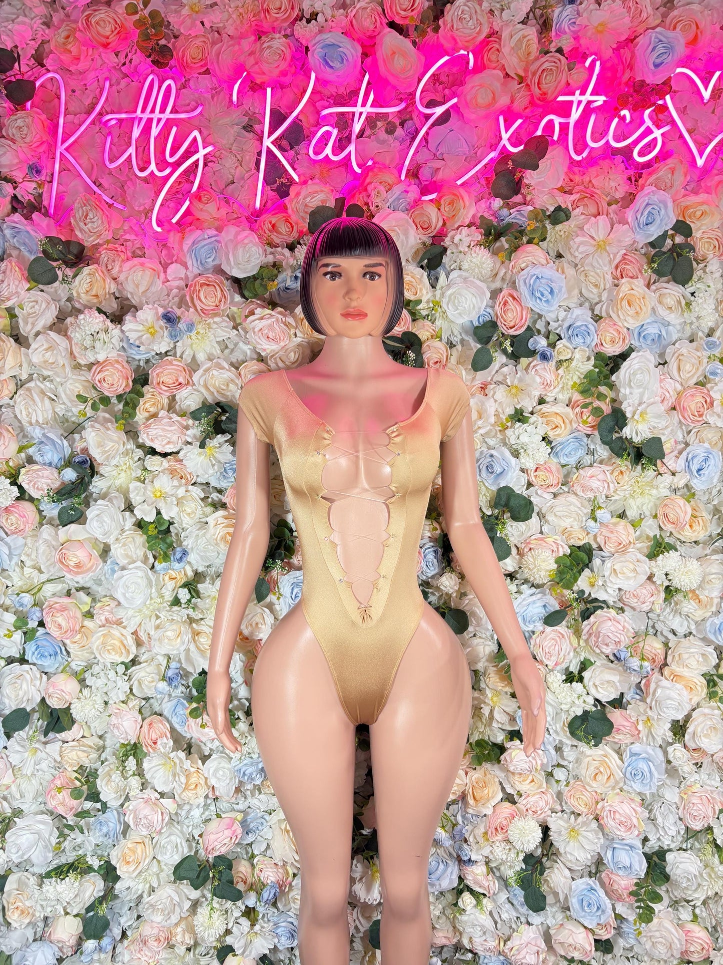 Bartender Bodysuit One Piece Nude Ravewear Festival wear Bartender Outfit