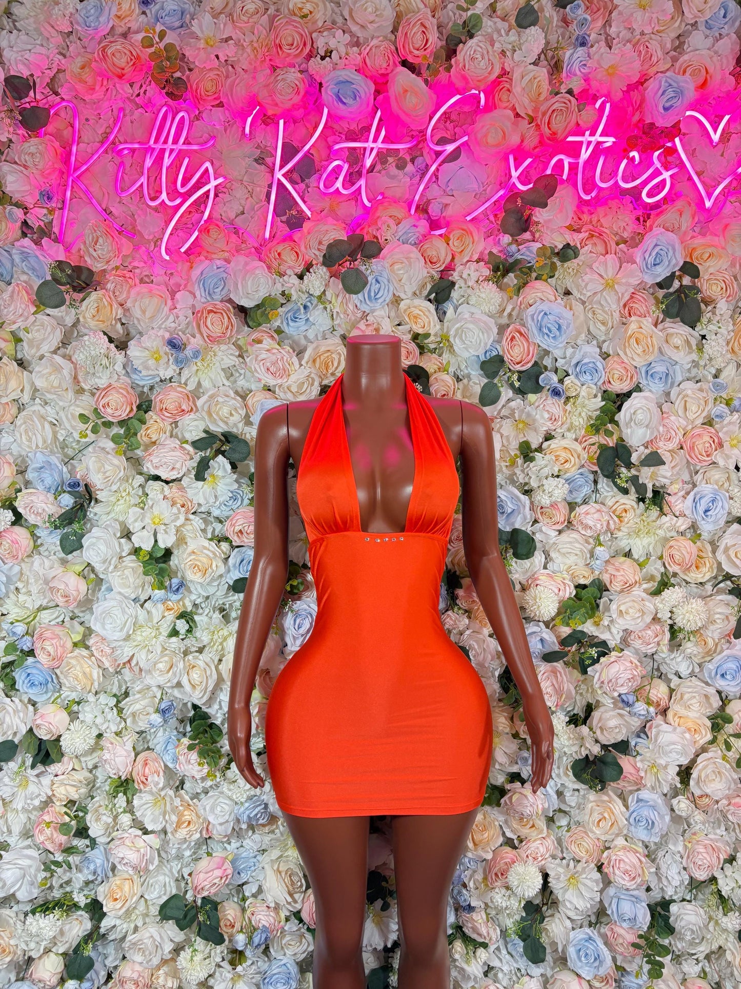 Dance Dress Orange Exotic Dancewear Festival - Sexy Latin Dance Costume, Clubwear Gown, Party Dress