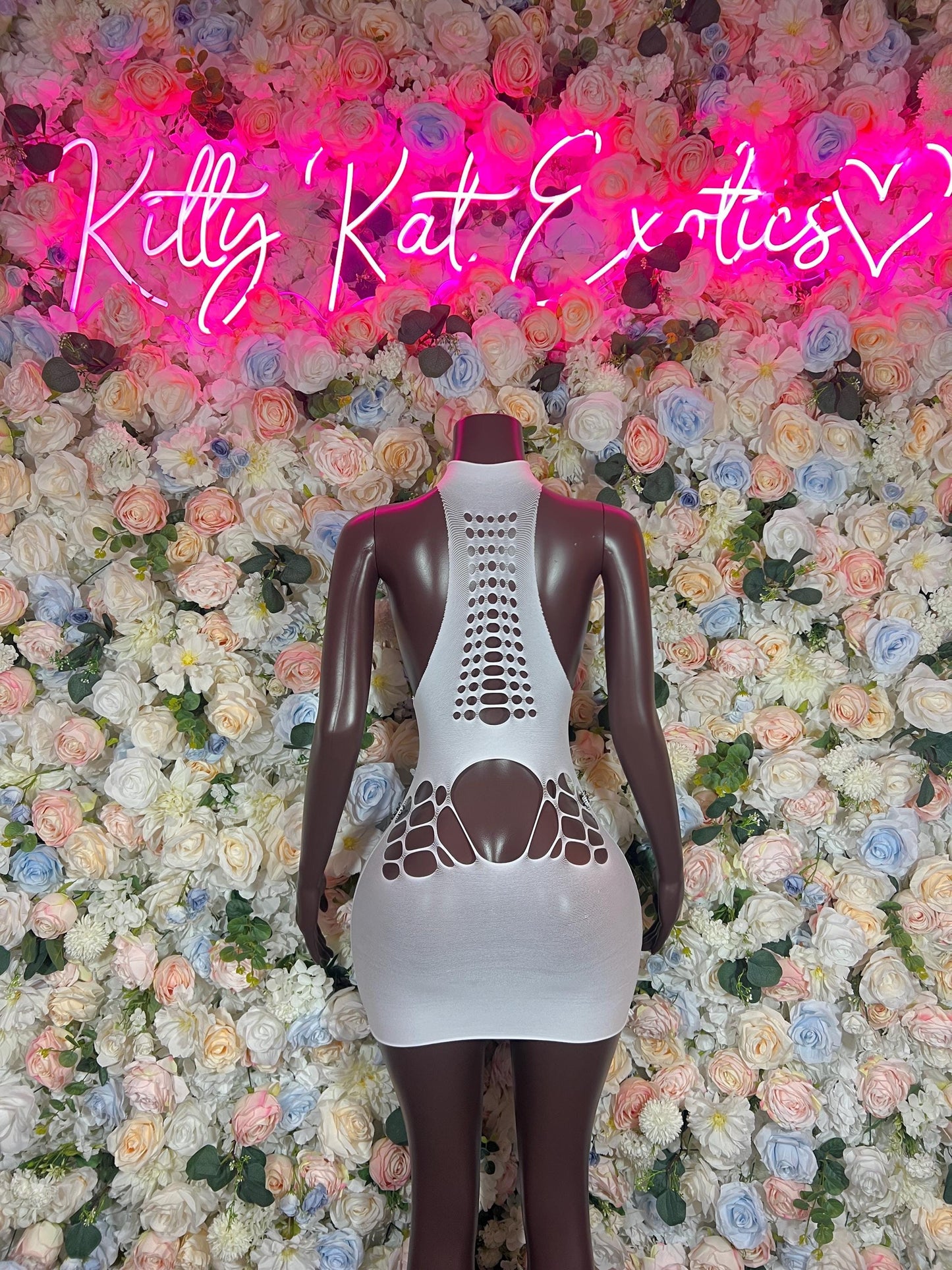 Rave wear Fishnet Bodysuit Exotic Dancewear One-Piece White Custom Rave Outfit | Festival wear