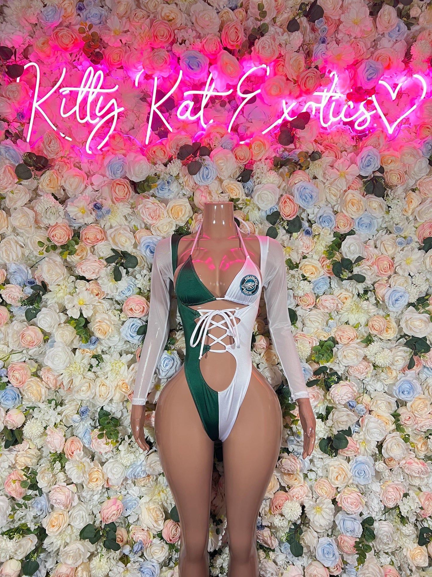 Bottlegirl Custom Football-Inspired Philadelphia Team Bartender Bodysuit Costume