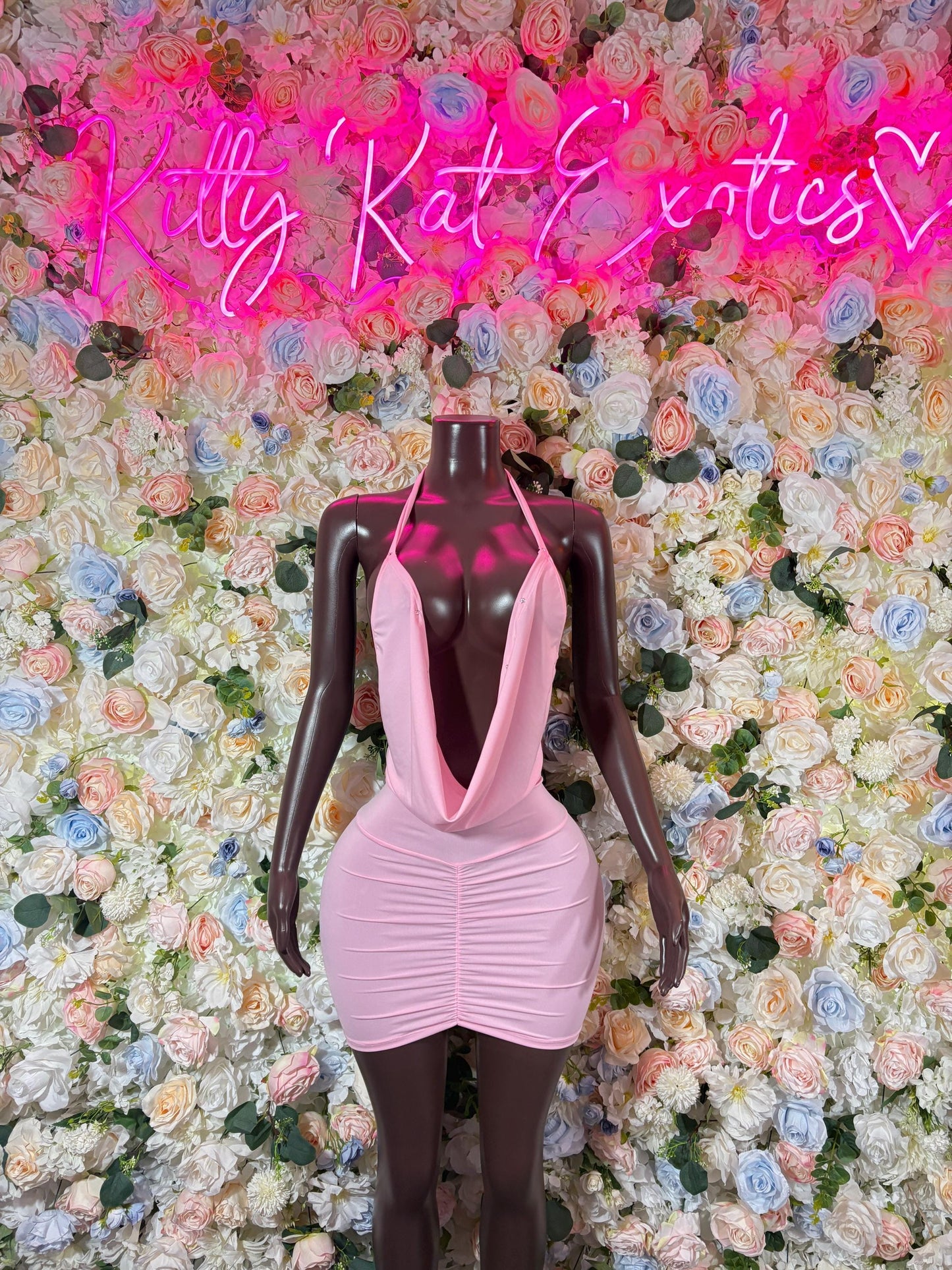 Pink Dress Sexy Festival Outfit, Ravewear, Club Dress, Exotic Dancewear, EDM Party Look, Summer Womens Clothing