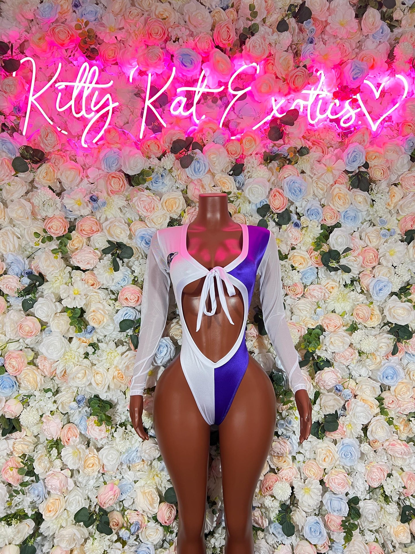 Bottlegirl Football-Inspired Baltimore Team Bartender Bodysuit Costume