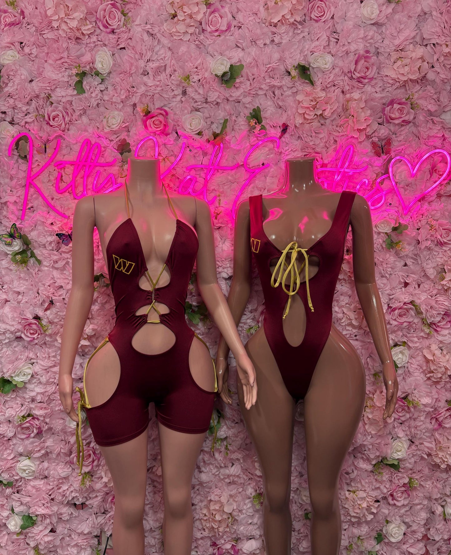 Bottlegirl Custom Football-Inspired Washington Team Bartender Bodysuit Costume