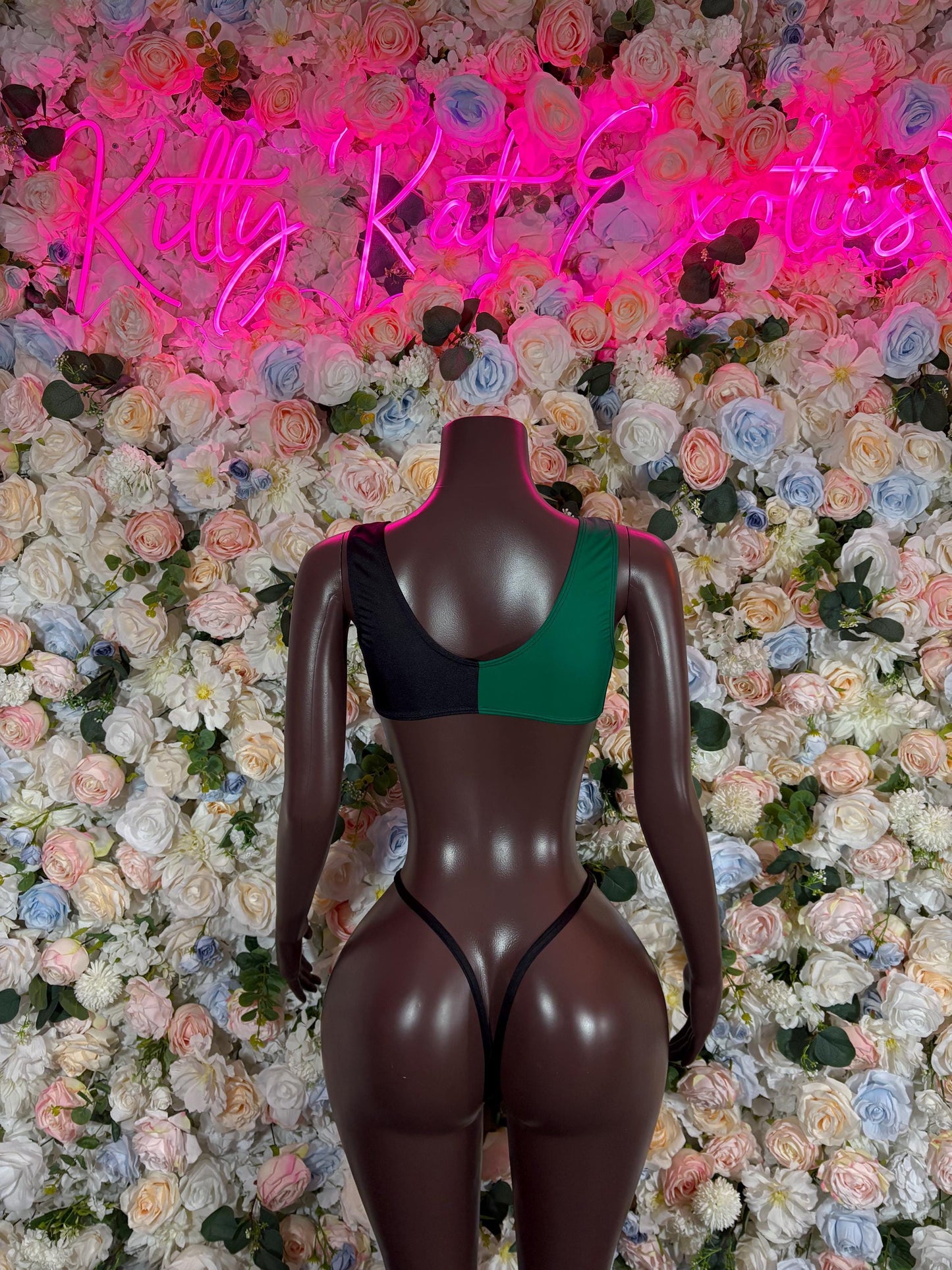 Jamaica Flag Two-Piece Bikini Carnival Festival Outfit, Beachwear Swimsuit, Rave & Dancewear Costume