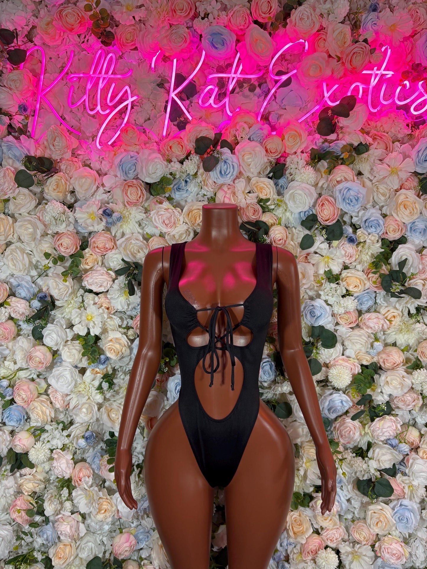 Bottlegirl One Piece Black Bodysuit Exotic Dancewear for Performers, Raves, or Night Out | Sexy and Flattering Style