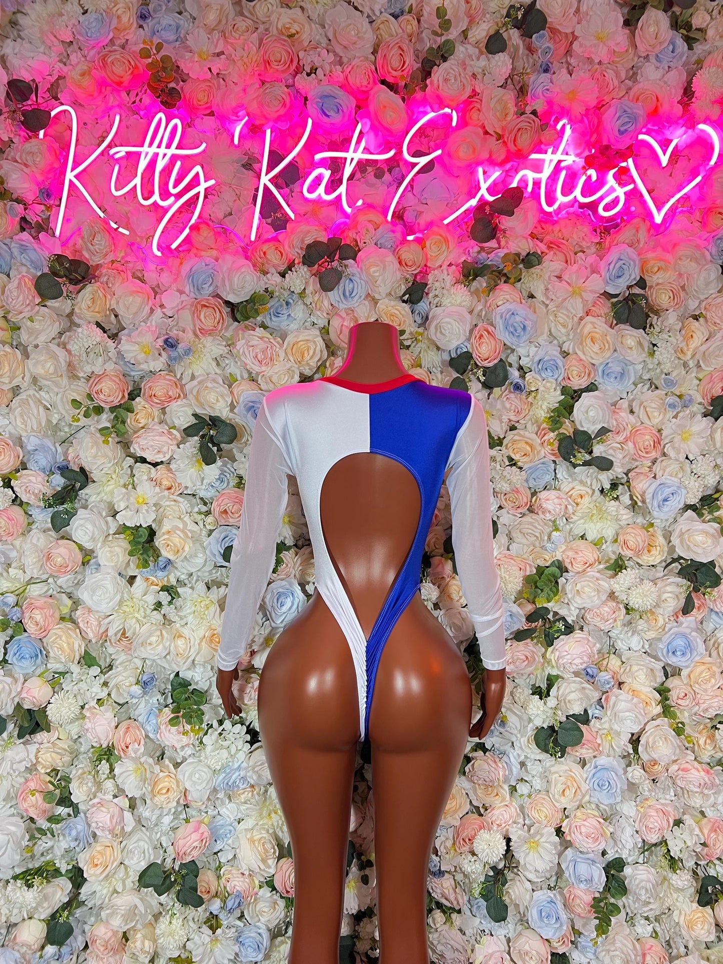 Football-Inspired Buffalo Team Bartender Bottlegirl Bodysuit Costume