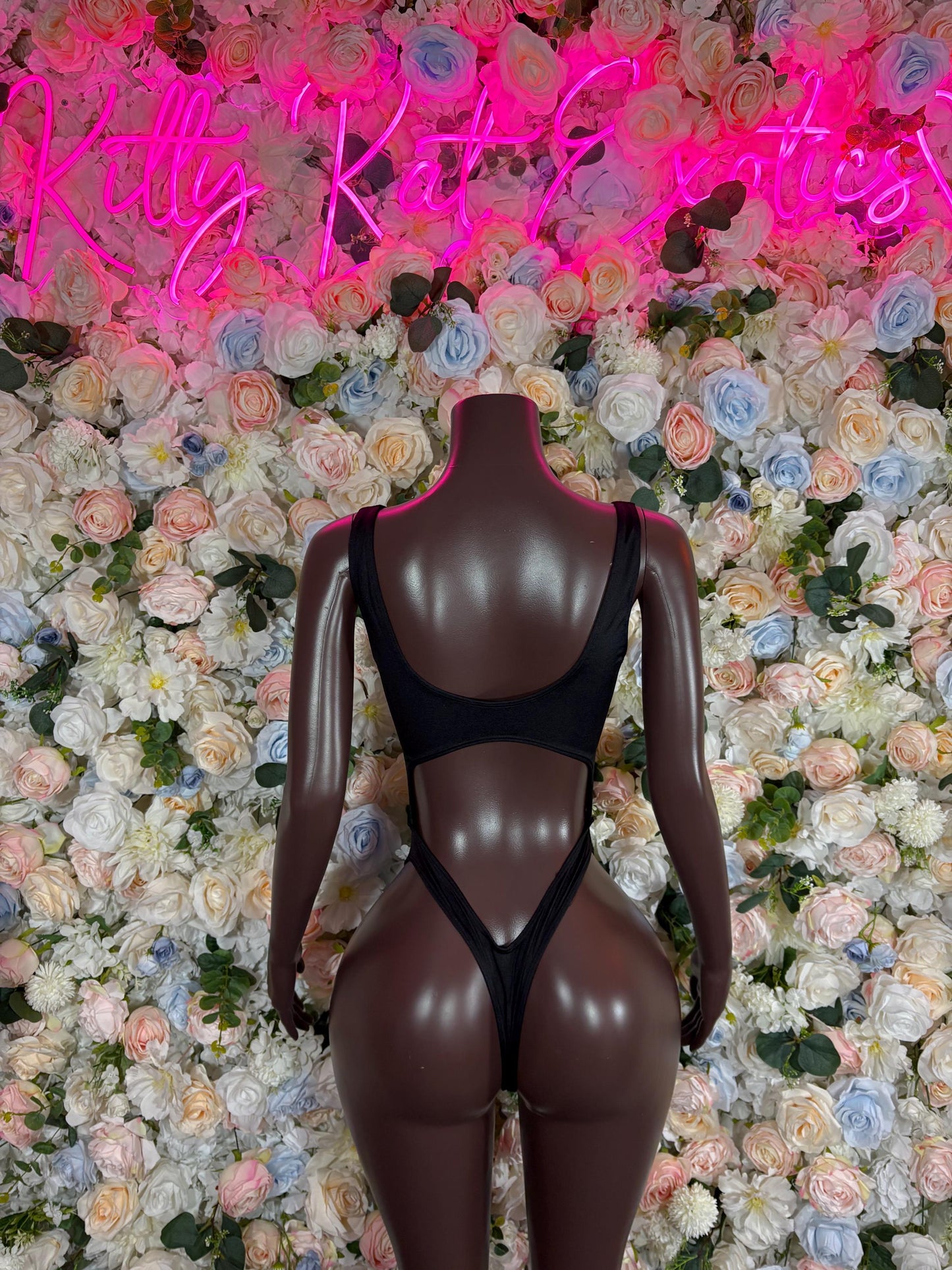 Bottlegirl Bodysuit One Piece Black Bodysuit Exotic Dancewear for Performers, Raves, or Night Out | Sexy and Flattering Style