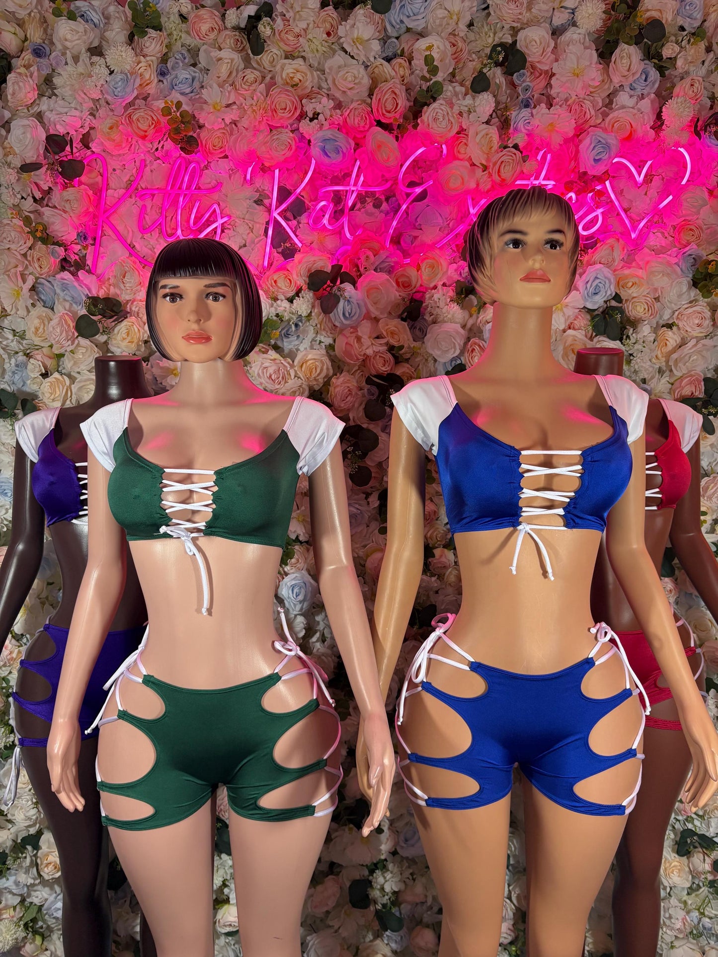New York Football Bottlegirl Bodysuit Sexy Bartender Outfit, Club Costume, Game Day Dancewear, Server Uniform
