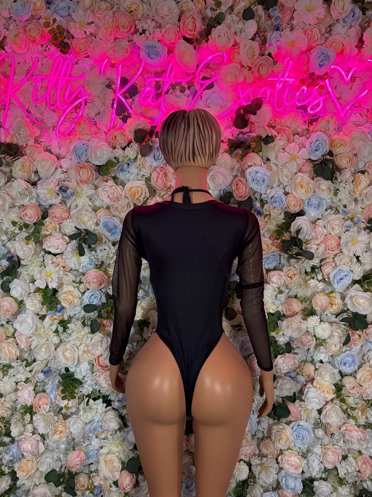 Bottlegirl One Piece Black Bodysuit Exotic Dancewear for Performers, Raves, or Night Out | Sexy and Flattering Style