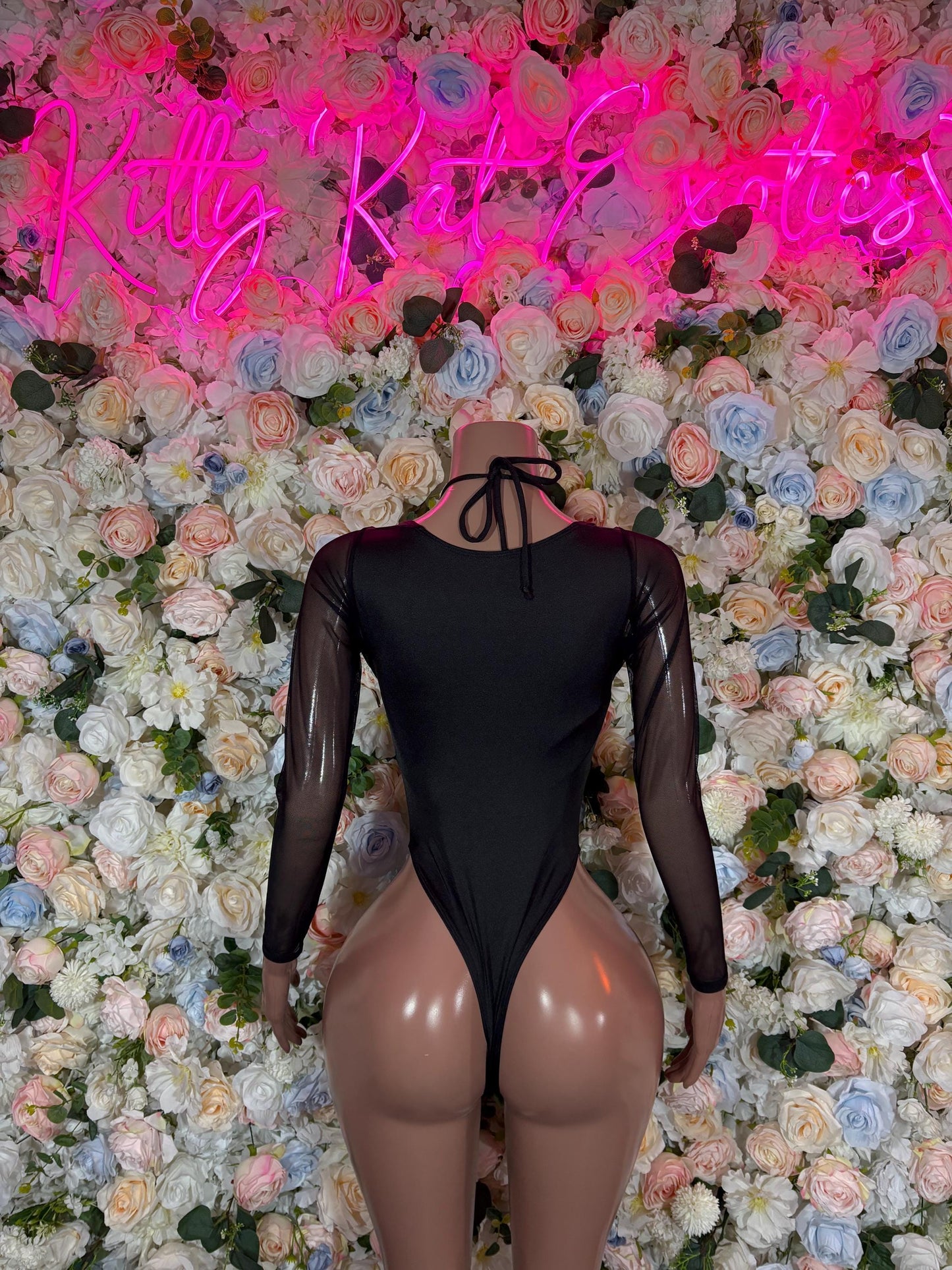 Bottlegirl One Piece Black Bodysuit Exotic Dancewear for Performers, Raves, or Night Out | Sexy and Flattering Style