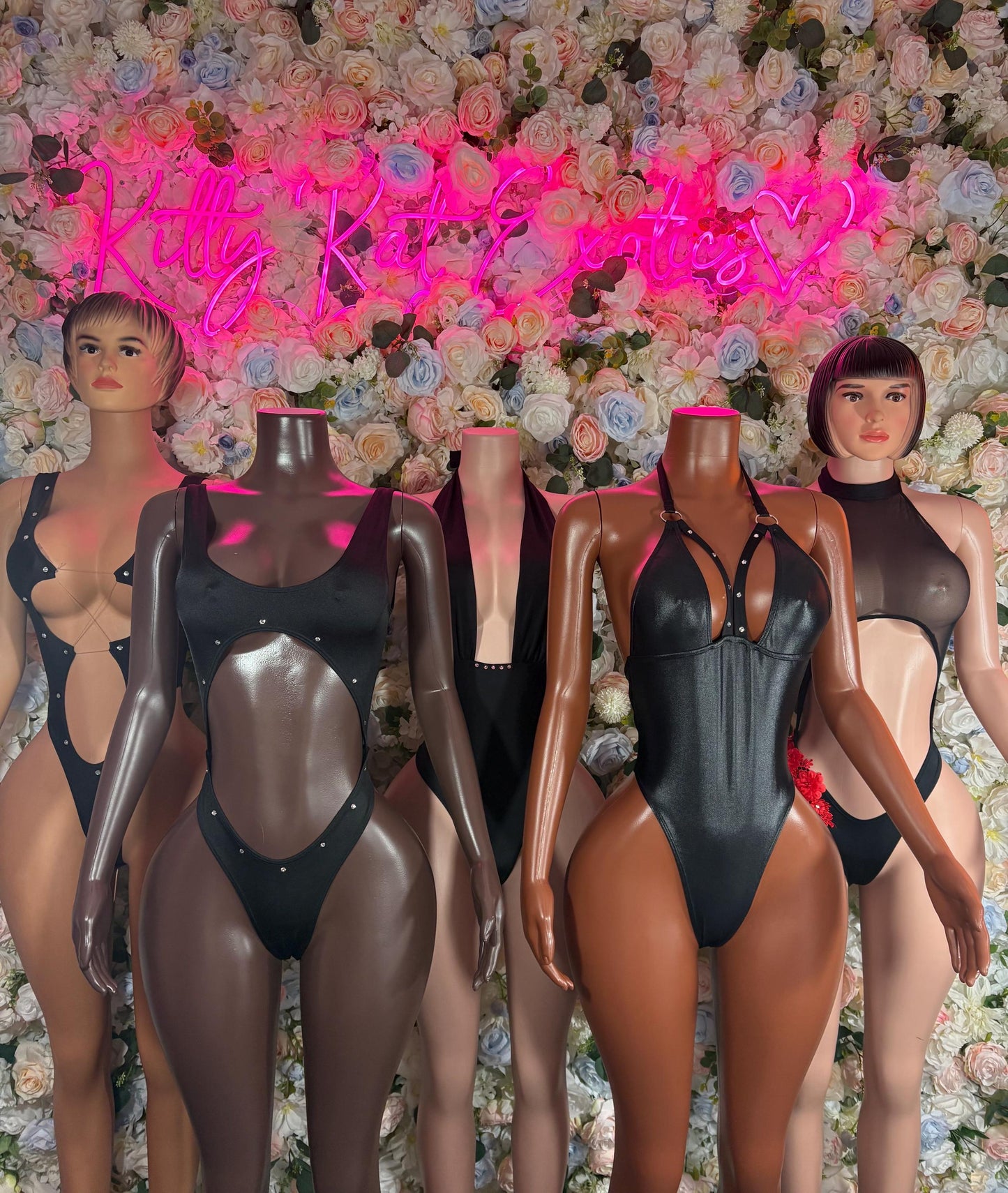 Bottlegirl Bodysuit One Piece Black Bodysuit Exotic Dancewear for Performers, Raves, or Night Out | Sexy and Flattering Style