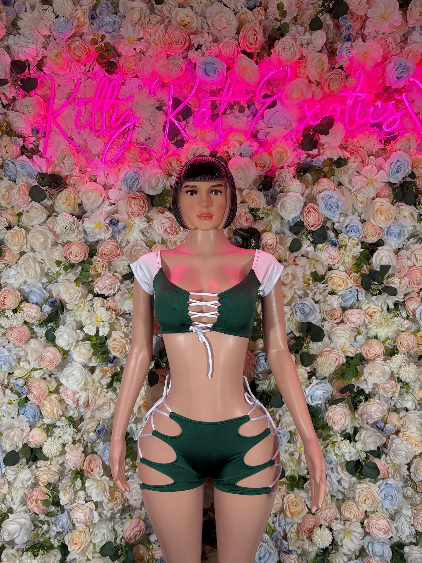 Philadelphia Football Bottlegirl Bodysuit Sexy Bartender Outfit, Club Costume, Game Day Dancewear, Server Uniform