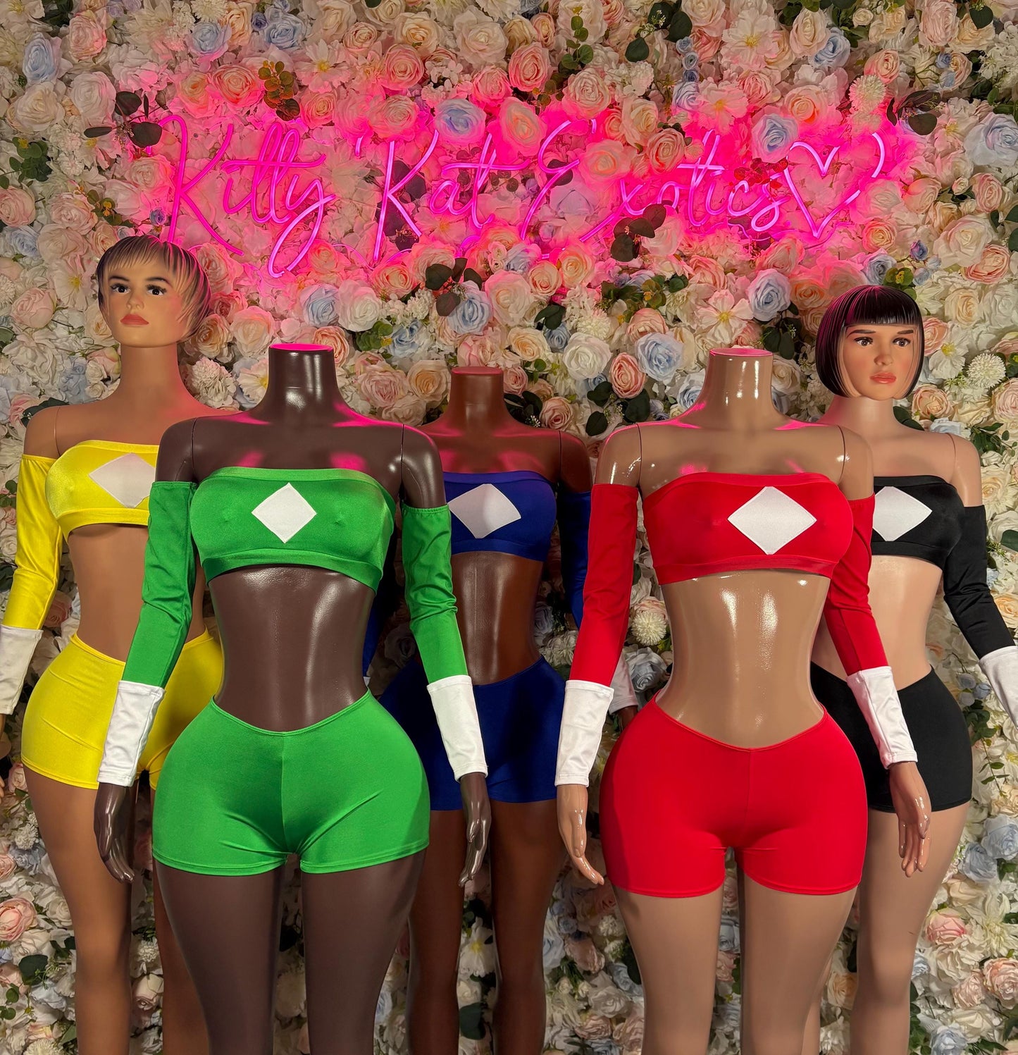 Halloween Costume Power Ranger Two Piece Yellow With Sleeves for Women, Bottlegirl Bartender Outfit, Cosplay