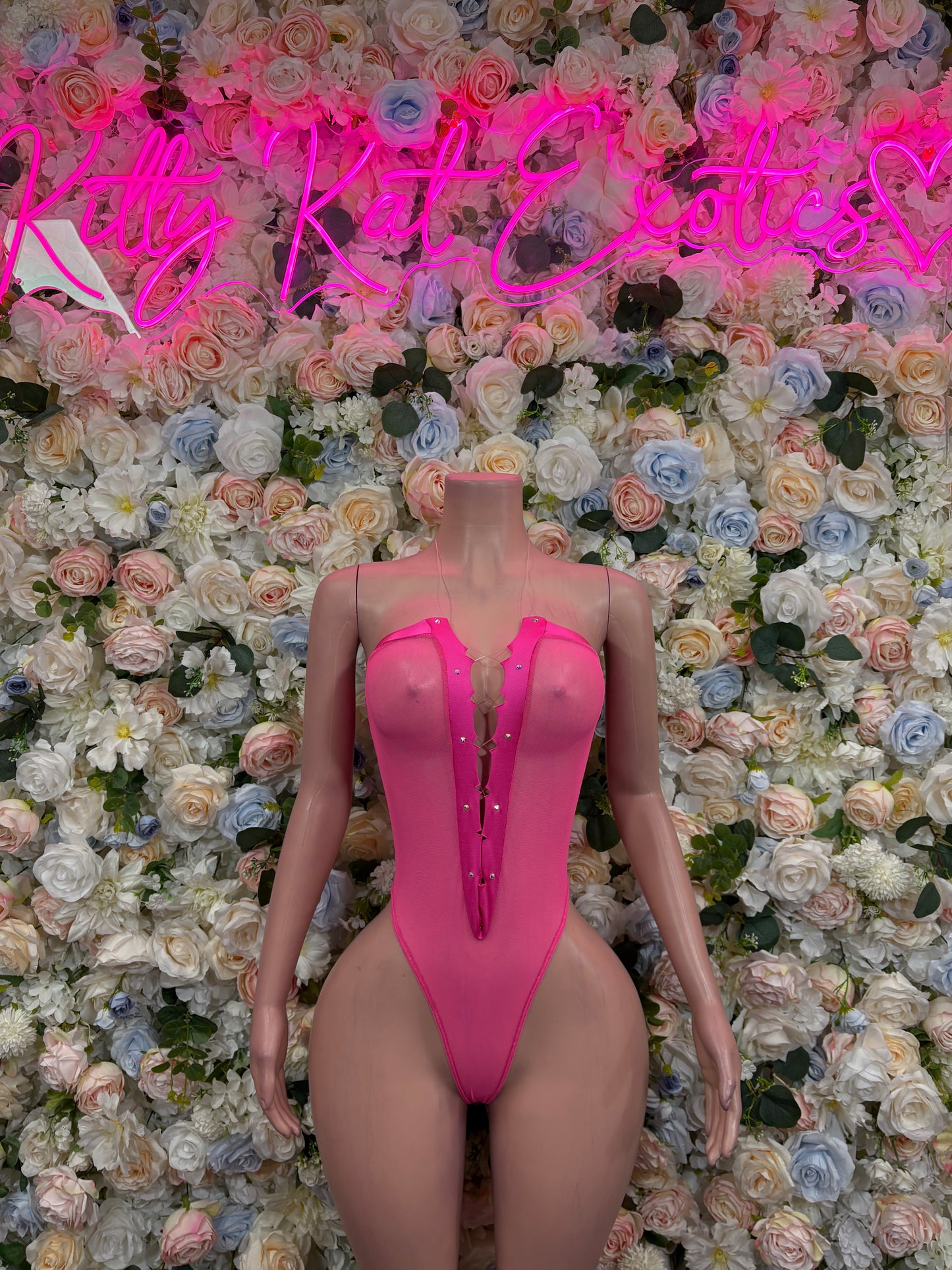 Pink One Piece Exotic Dancewear
