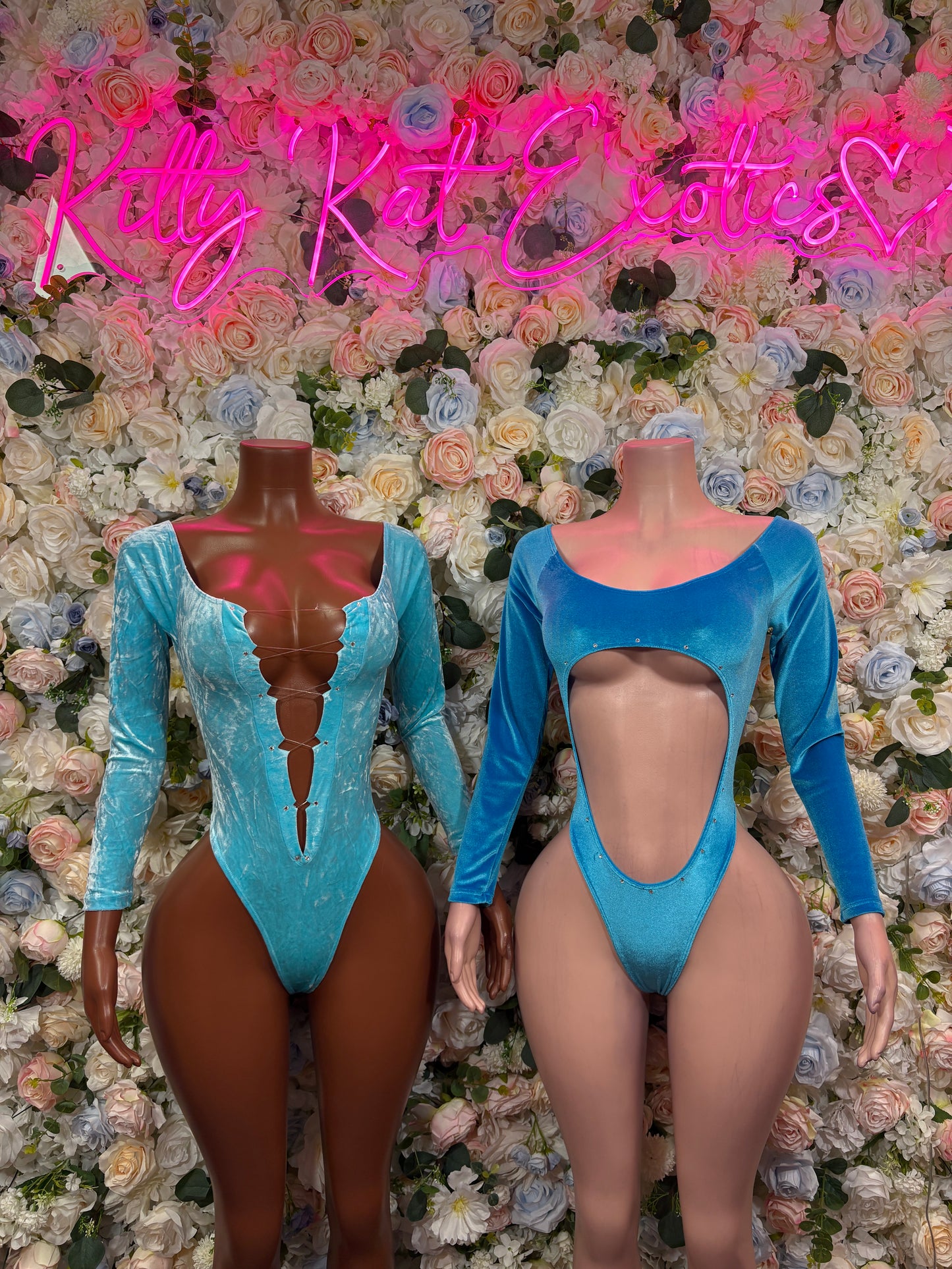Teal Velvet Bodysuit | Rave Festival Outfit, Exotic Dancewear