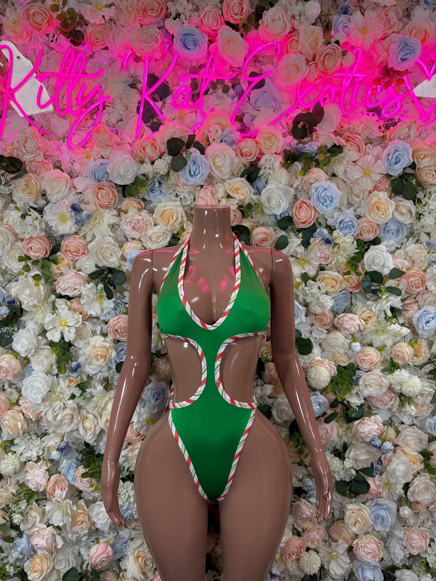 Bottlegirl Christmas Bodysuit - Holiday Design | Exotic Dancewear for Performers, Bottlegirl, Bartender