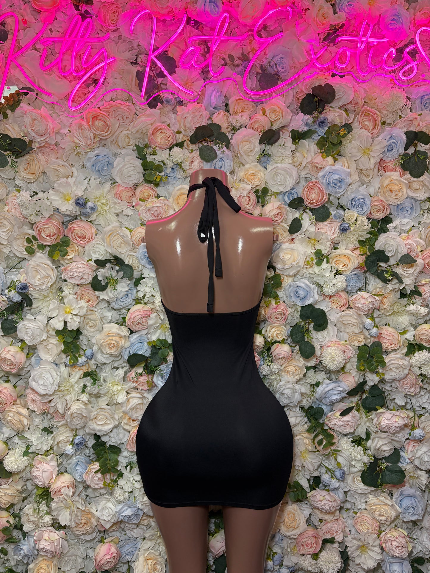 Black Dress - Date Night Club Dress | Rave Festival Exotic Dancewear Clubwear Bottle Girl Ravewear