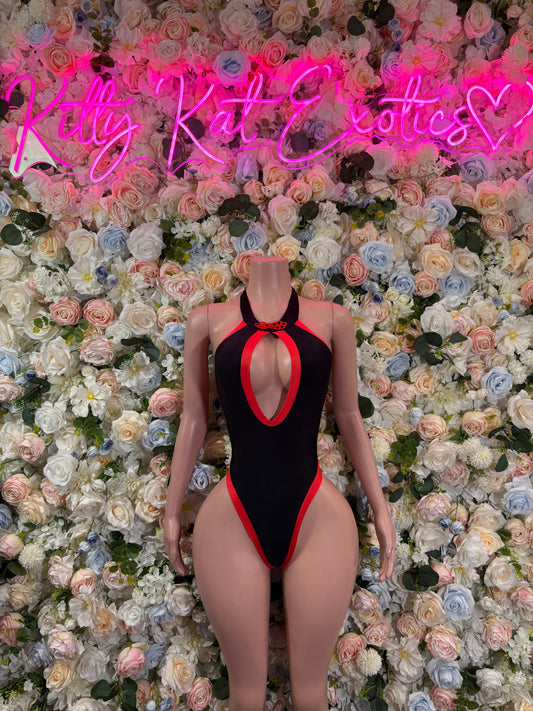 Bartender Outfit One-Piece  Bodysuit -  Black  | Exotic Dancewear for Performers, Raves, & Festival Clothing