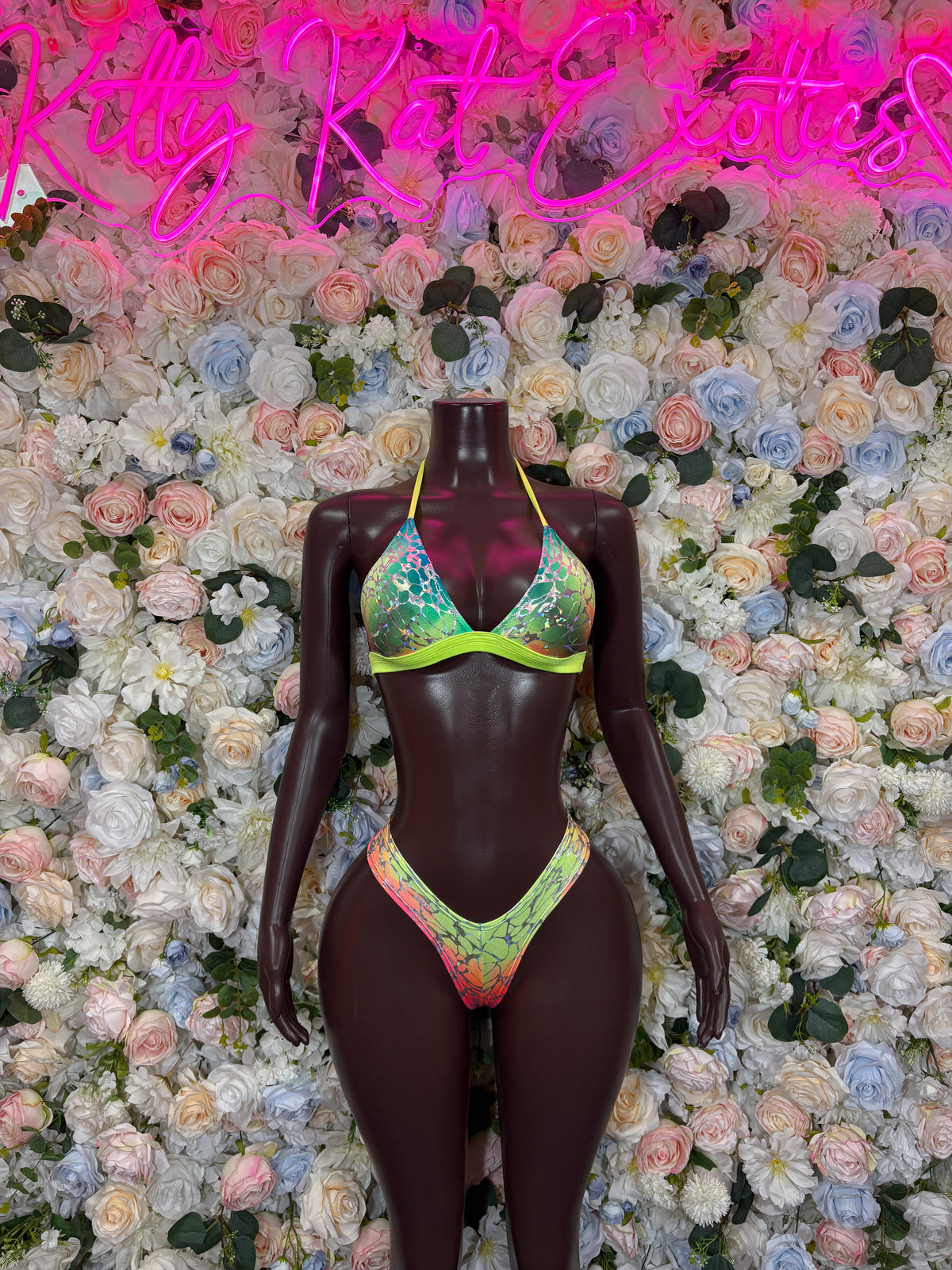 Multicolor Print Rainbow Bikini Set – Women's Rave, Festival, Exotic Dancewear