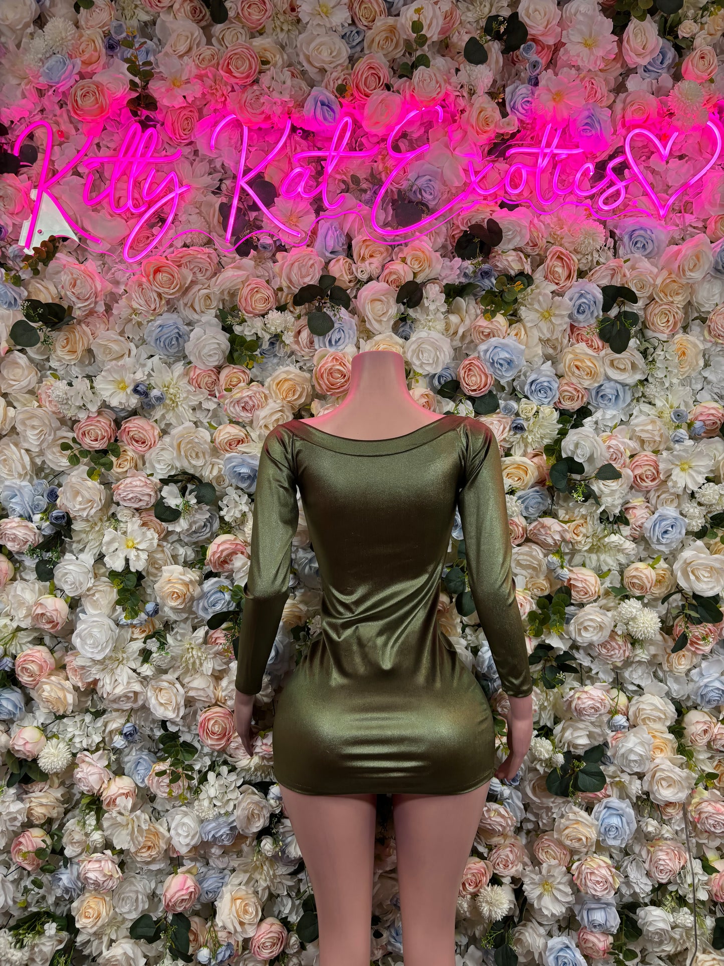 Green Dress - Sexy Formal Evening Dress, Exotic Dancewear, Date Night Outfit, Rave Festival Clubwear