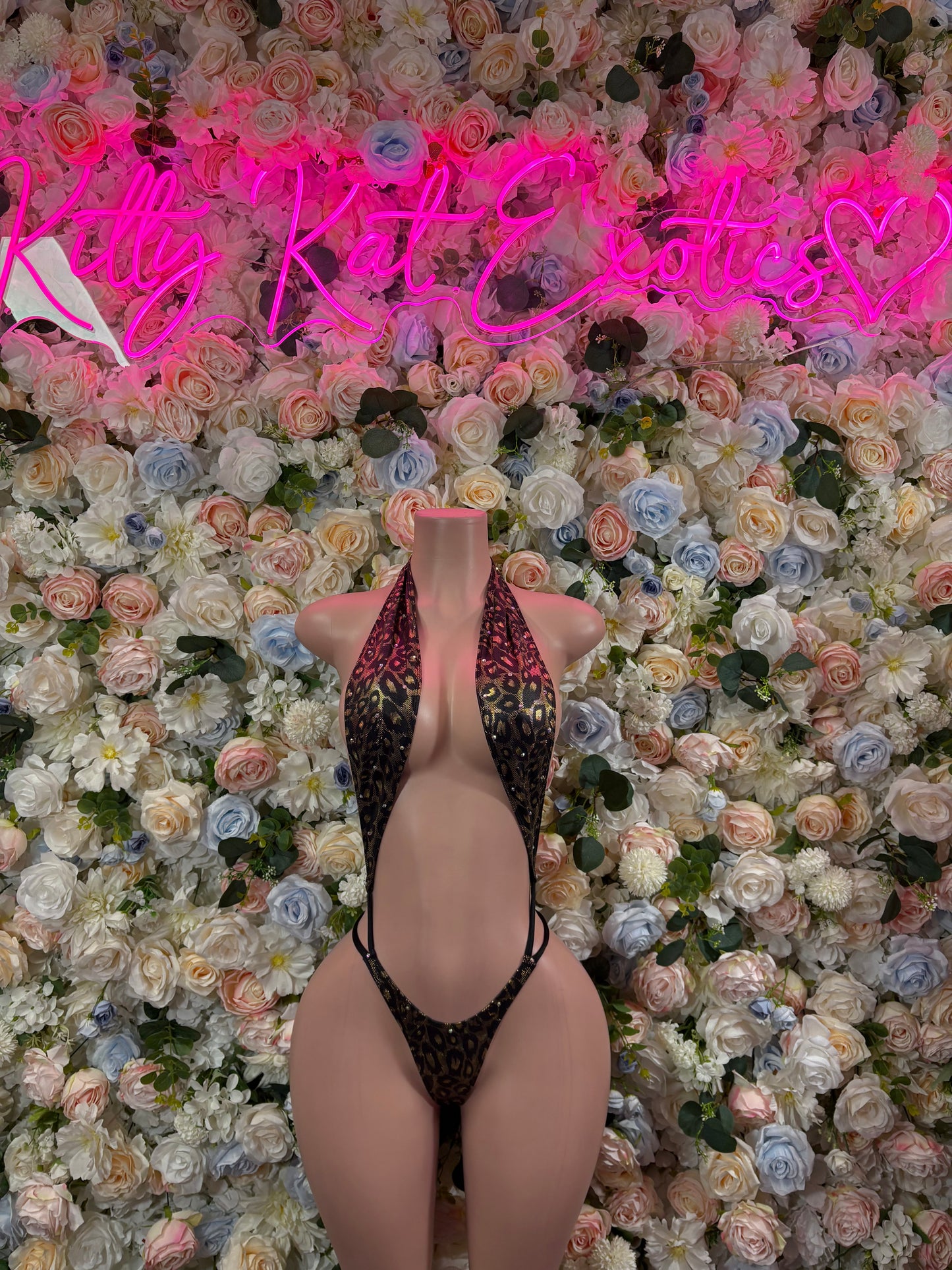 Bottlegirl One-Piece Bodysuit Cheetah Print  - Custom Design | Exotic Dancewear for Performers, Raves, & Nights Out