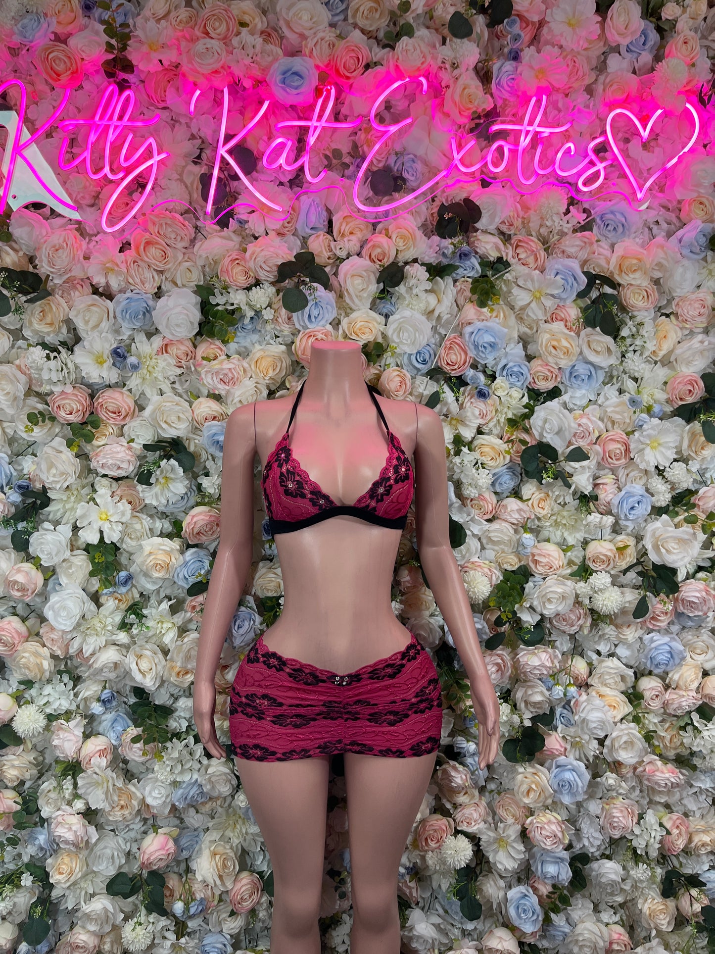 Two Piece Lace Skirt Set Festival  Ravewear Exotic Dancewear for Performers, Raves, & Festival Clothing