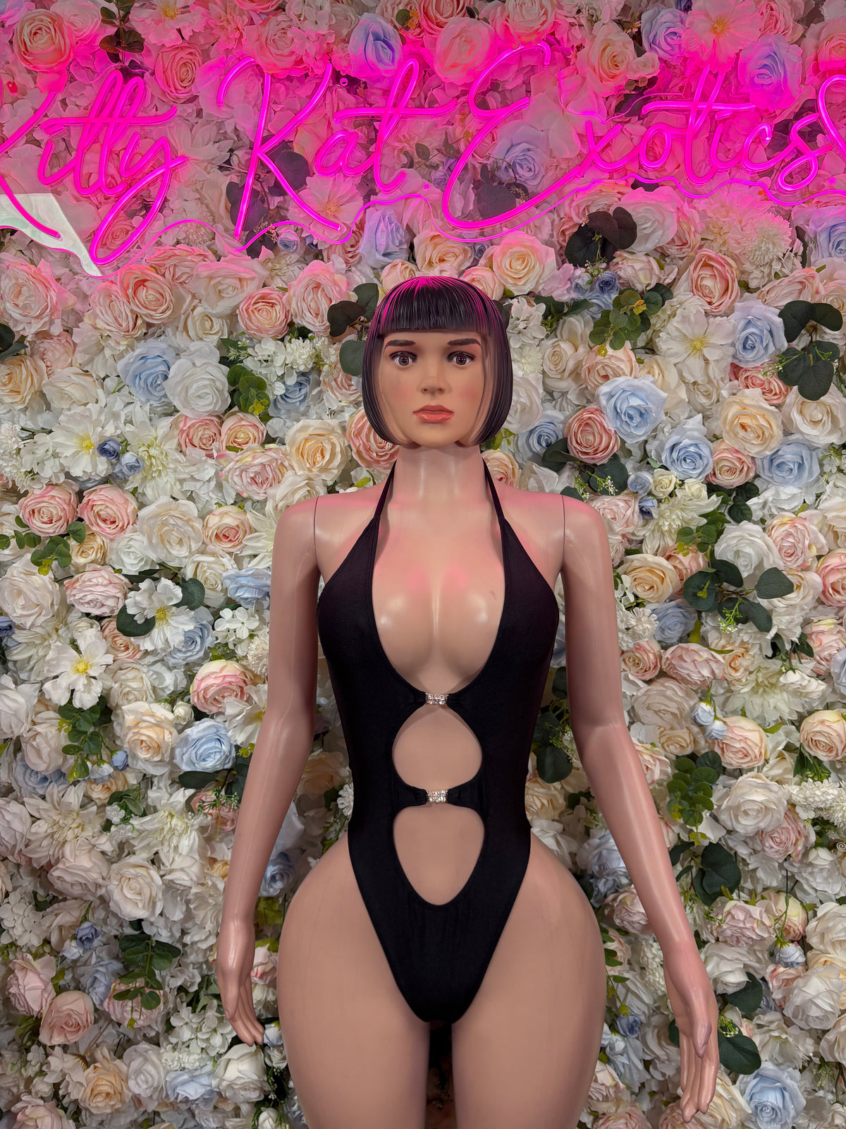 Black Bodysuit, Rave Outfit, Festival One Piece,Bottle girl, Clubwear, Exotic Dancewear