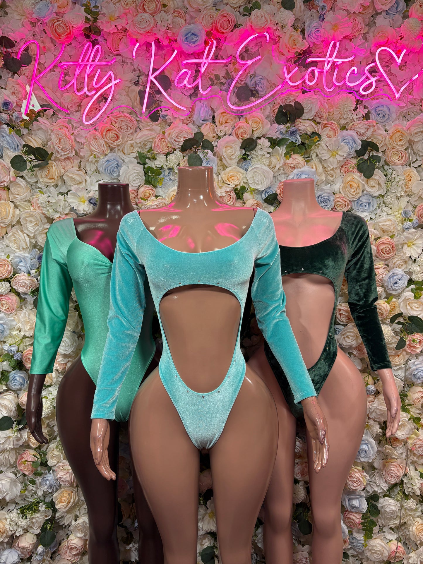 Green Velvet Bodysuit | Rave Festival Outfit, Exotic Dancewear