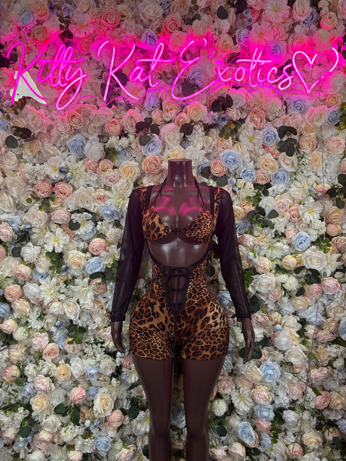Leopard Print Bottle Girl Bodysuit – Rave & Festival Outfit