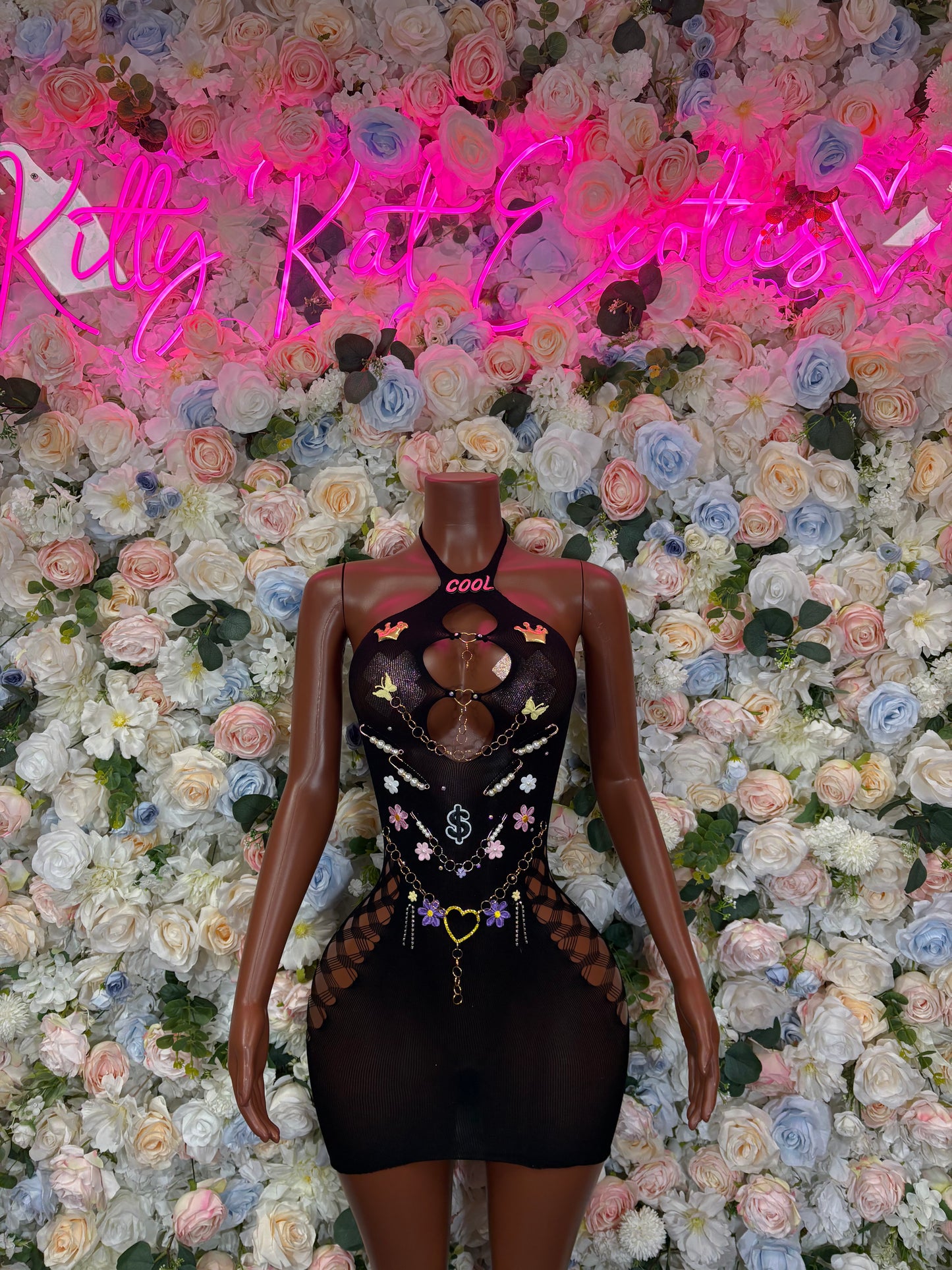 Custom made Fishent Dress Exotic Dancewear Festival wear