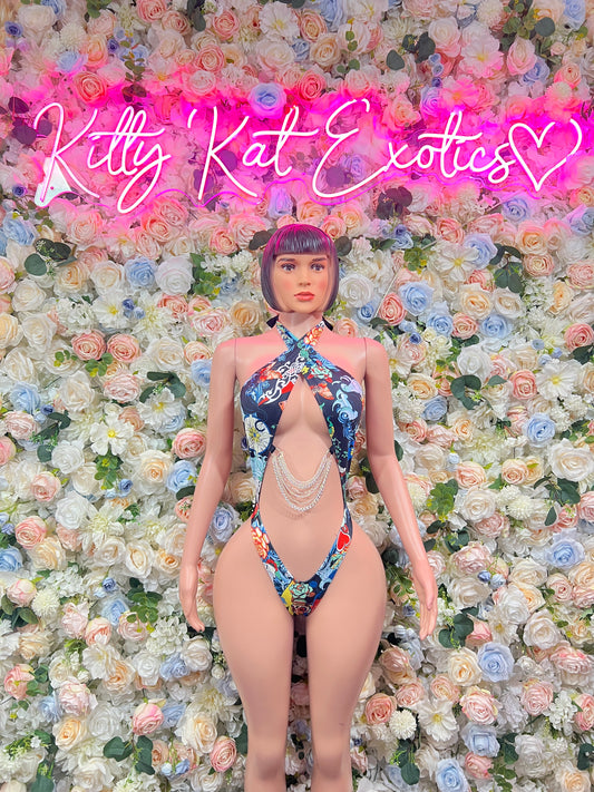 One Piece Bodysuit Set Festival  Rave-wear Exotic Dancewear for Performers, Raves, & Festival Clothing