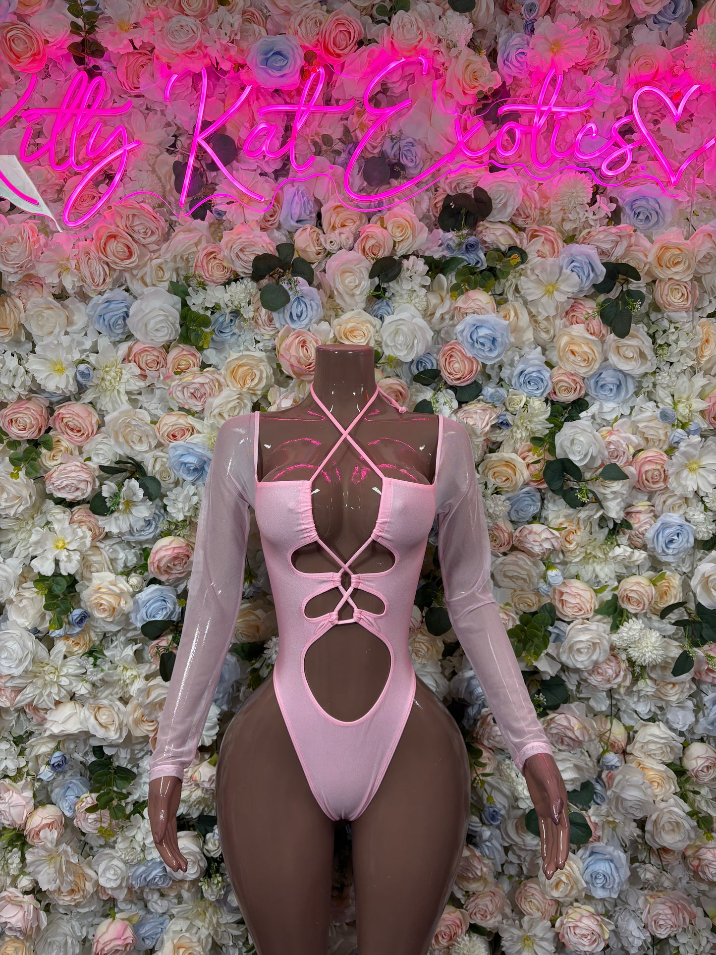 Bottlegirl Pink Design Bartender Exotic Dancewear for Performers, Rave wear