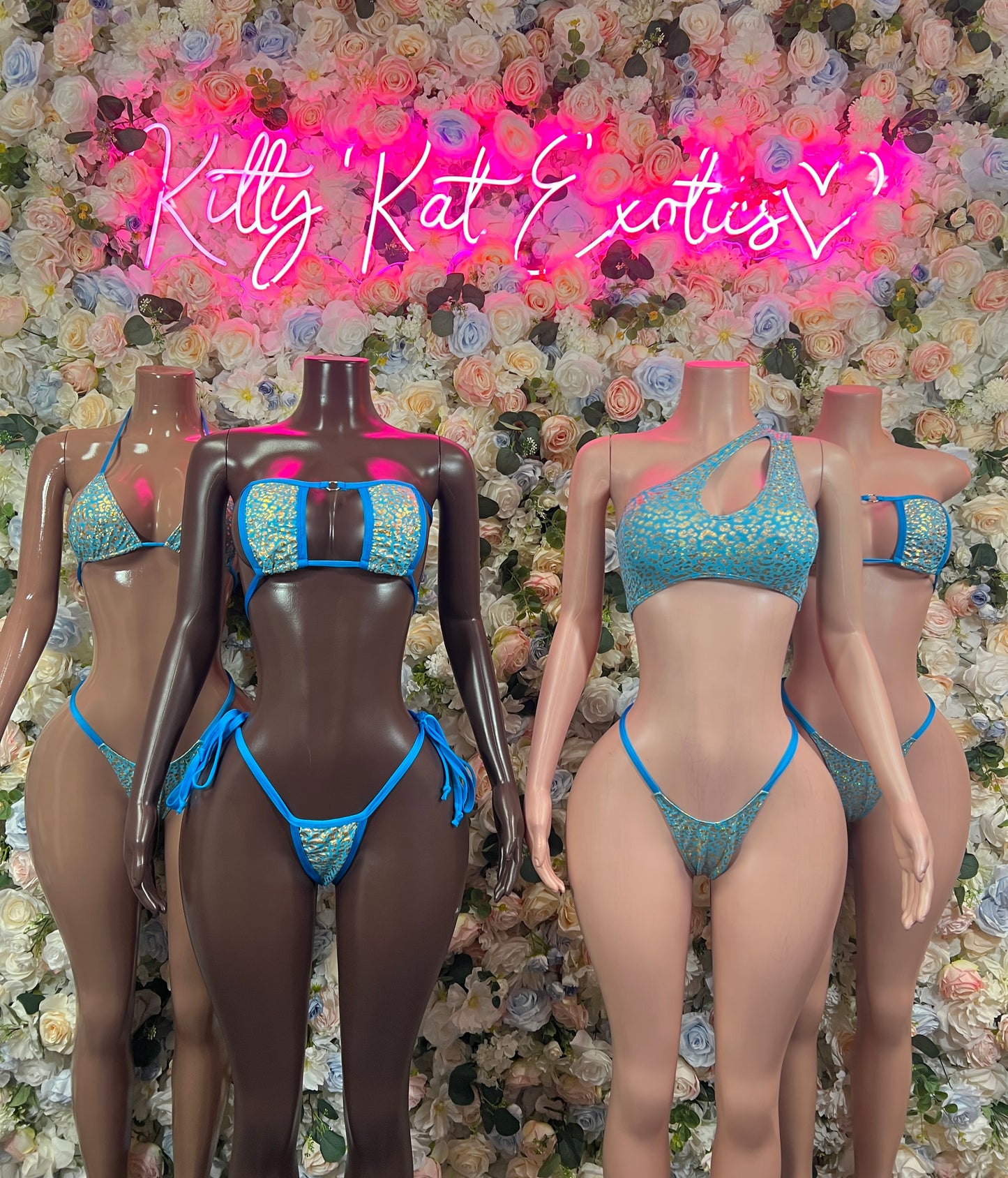 Festival Bikini Aqua Cheetah Two Piece Outfit, Bartender Uniform, Rave Festival Wear, Exotic Dancewear, Clubwear Costume, Waitress Set